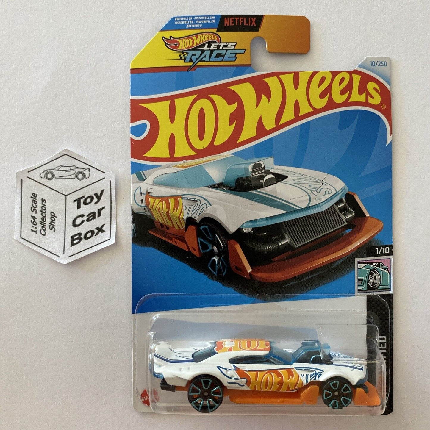 SALE - 2024 HOT WHEELS #10 - Mod Speeder (White - HW Modified - Long Card) A80