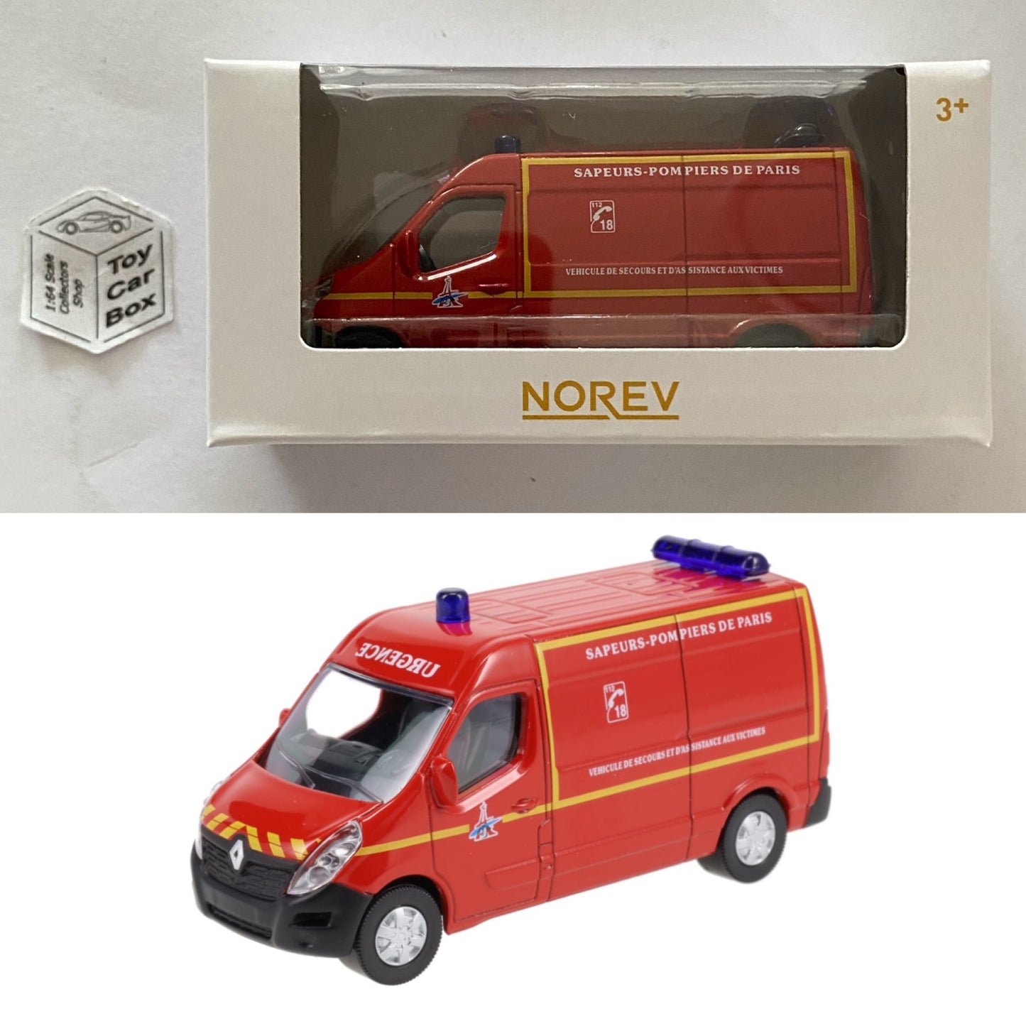NOREV - Renault Master (Urgence ‘Sapeurs Pompiers De Paris’ - 1:64* Boxed) E83g