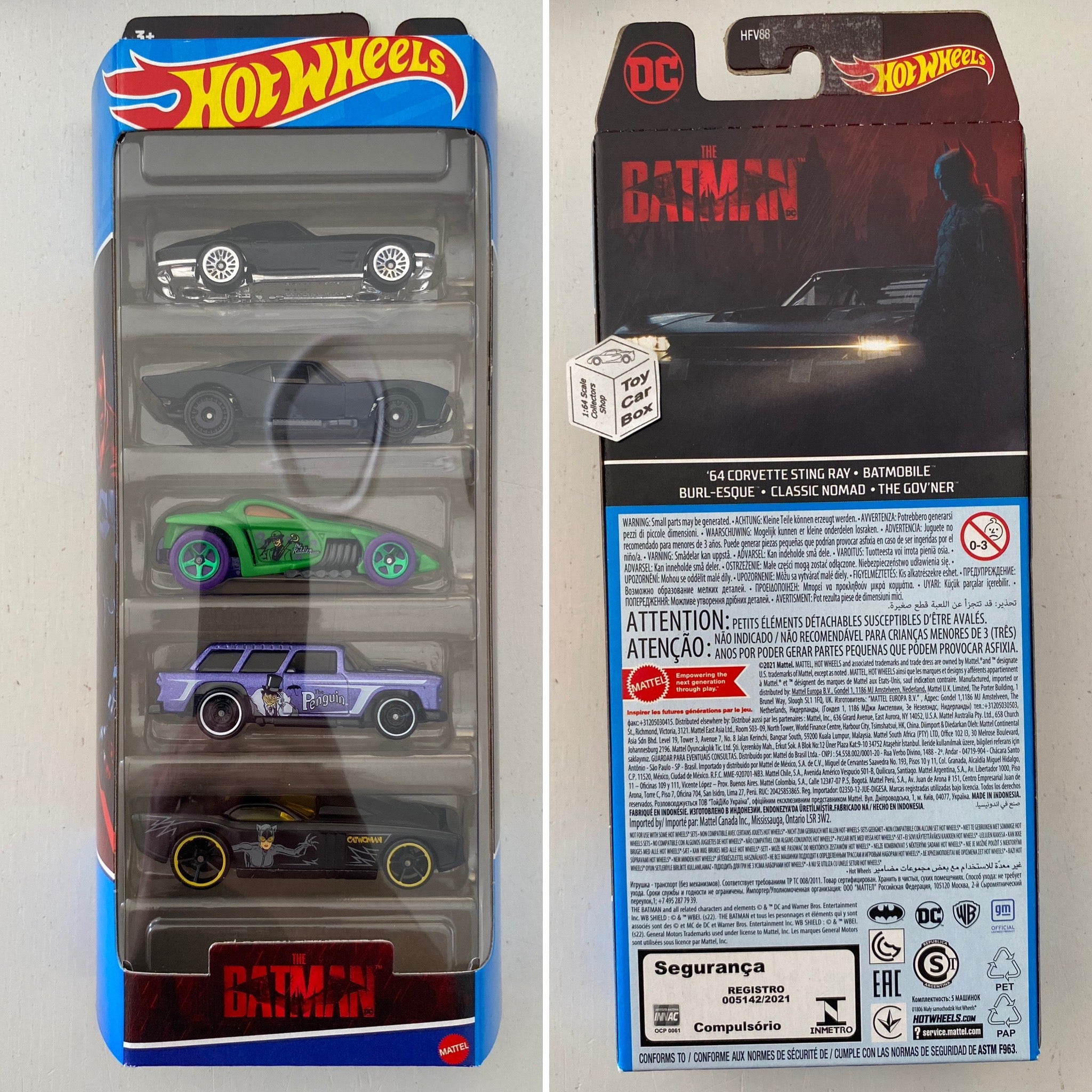 2022 Hot Wheels The Batman 5 pack Loose RIDDLER BURL-ESQUE (Green)