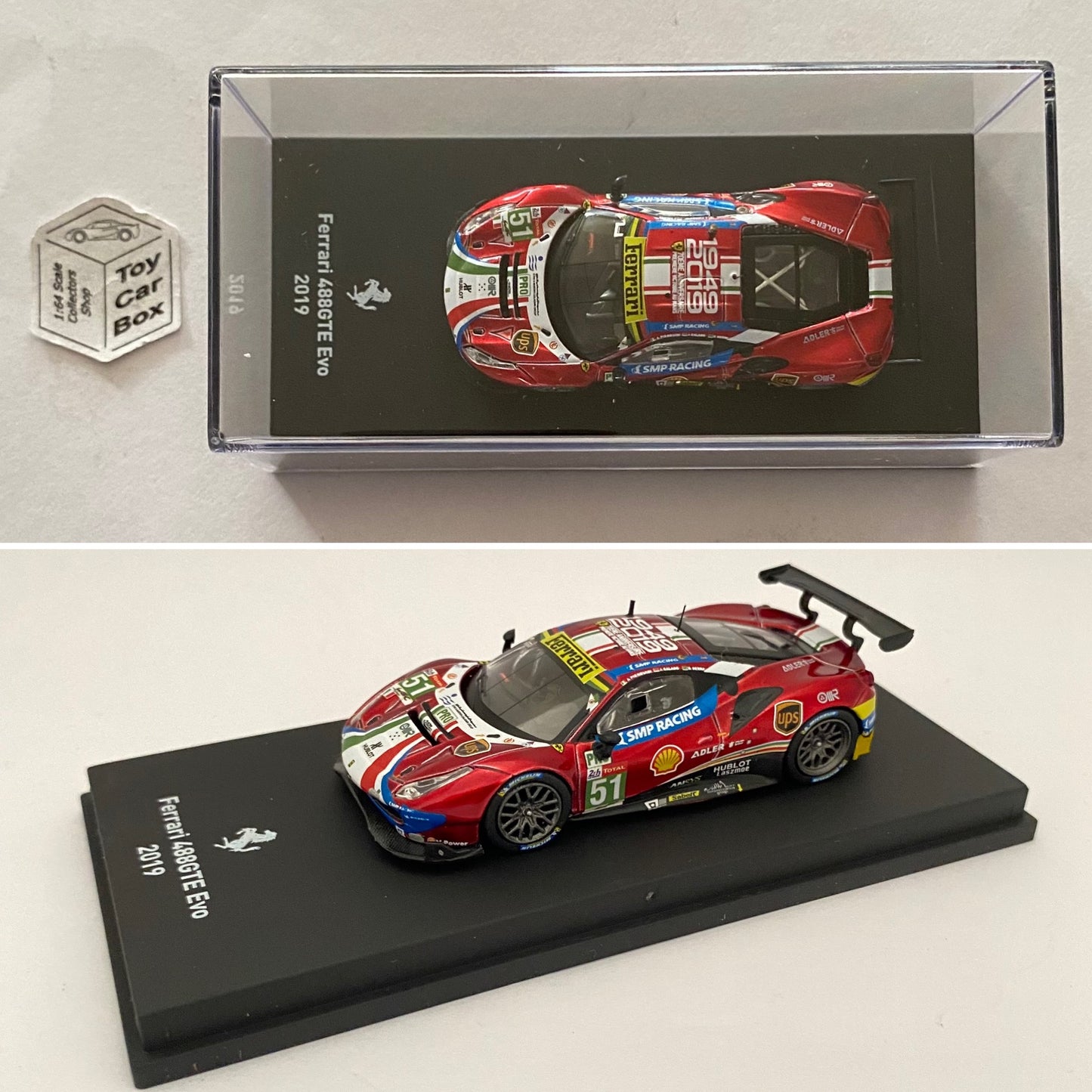 CENTAURIA x IXO - 2019 Ferrari 488 GTE EVO (1/64 Scale* -In Display Case) O31g