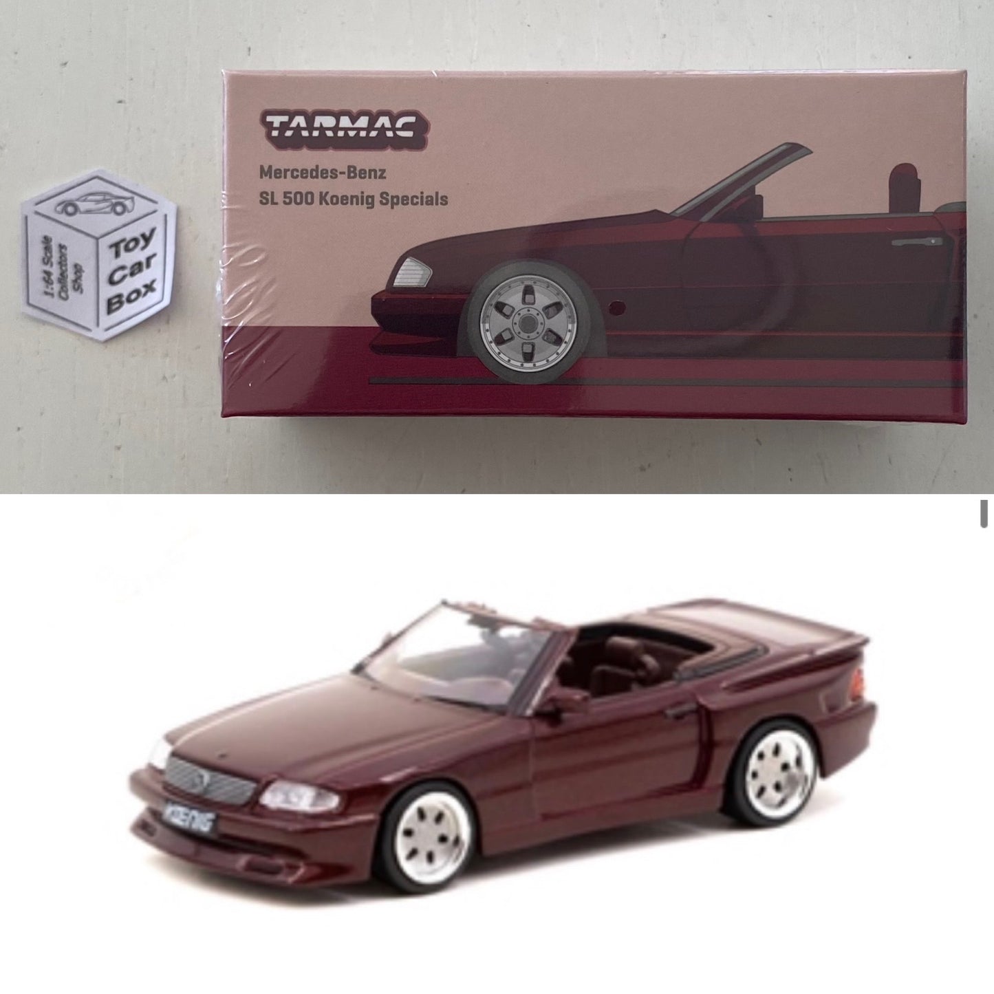 TARMAC - Mercedes-Benz SL500 Koenig Special (Maroon - 1/64 Scale) O35