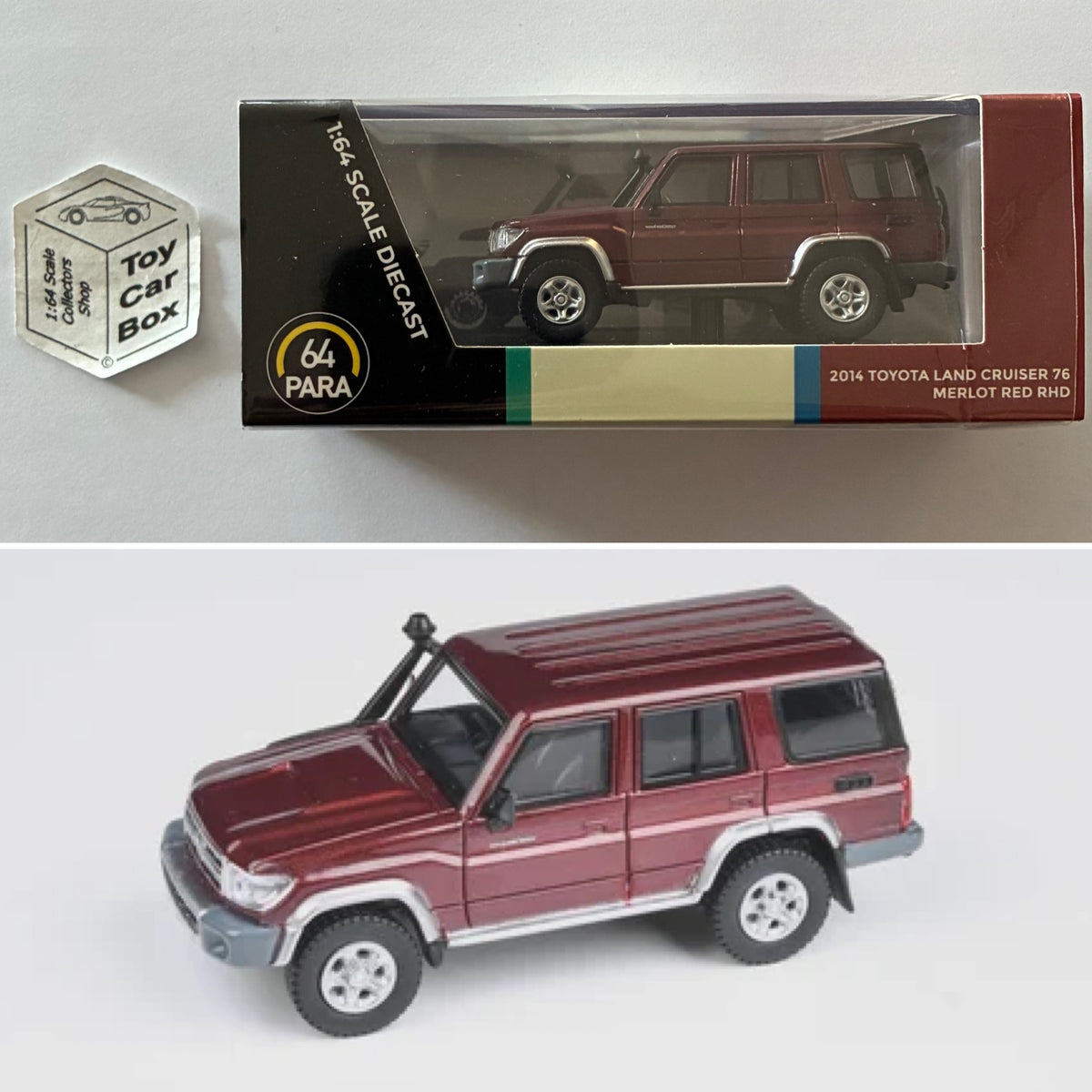 PARA64 - 2014 Toyota Land Cruiser 76 (Merlot Red - 1/64 Scale - Boxed) P50g