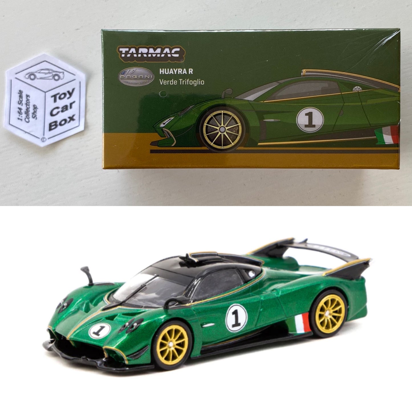 TARMAC - Pagani Huayra R (Verde Trifoglio - Green - 1/64 Scale) Q55