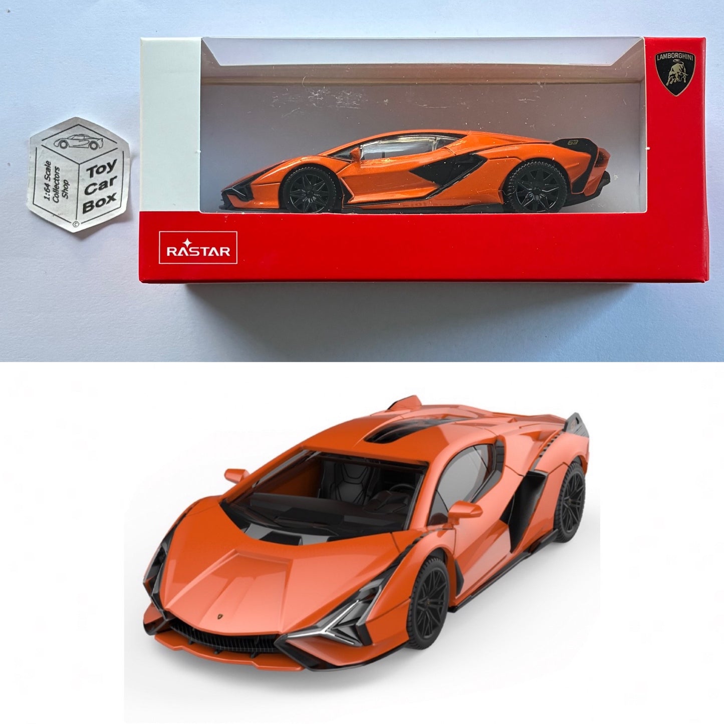 RASTAR 1/43 - Lamborghini Sian FKP37 (Orange - Unopened Boxed) D55g