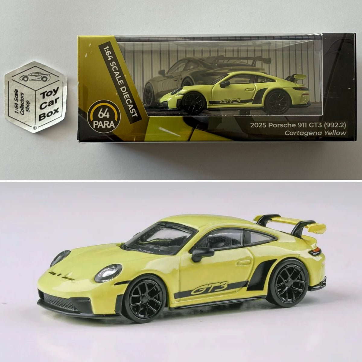 PARA64 - 2025 Porsche 911 GT3 992.2 (Cartagena Yellow - 1/64 Scale) P50g