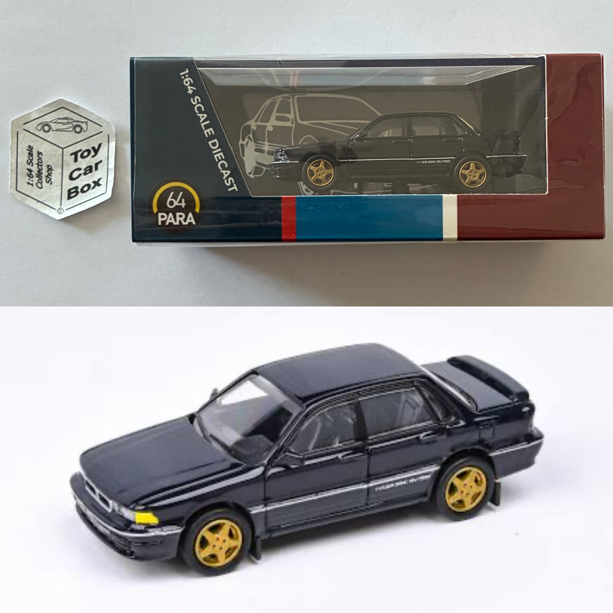 PARA64 - Mitsubishi Galant VR-4 (Cosmic Blue - 1/64 Scale - Boxed) P50g