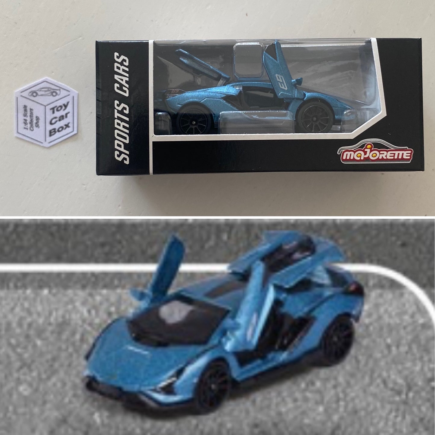 MAJORETTE - Lamborghini Sian (Blue - Sports Cars Box) 1/64 Scale* - C30
