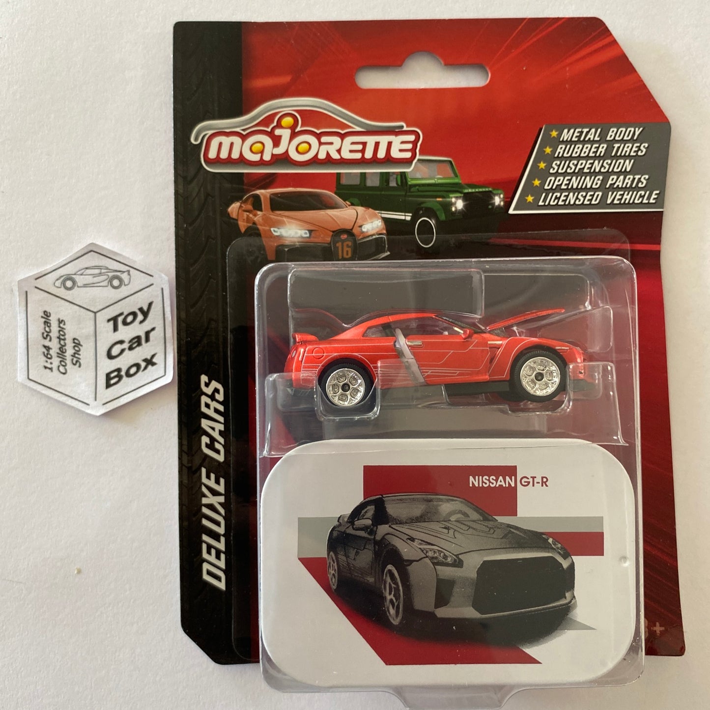 MAJORETTE Nissan GT-R (Red - Deluxe with Metal Tin) 1/64* I23