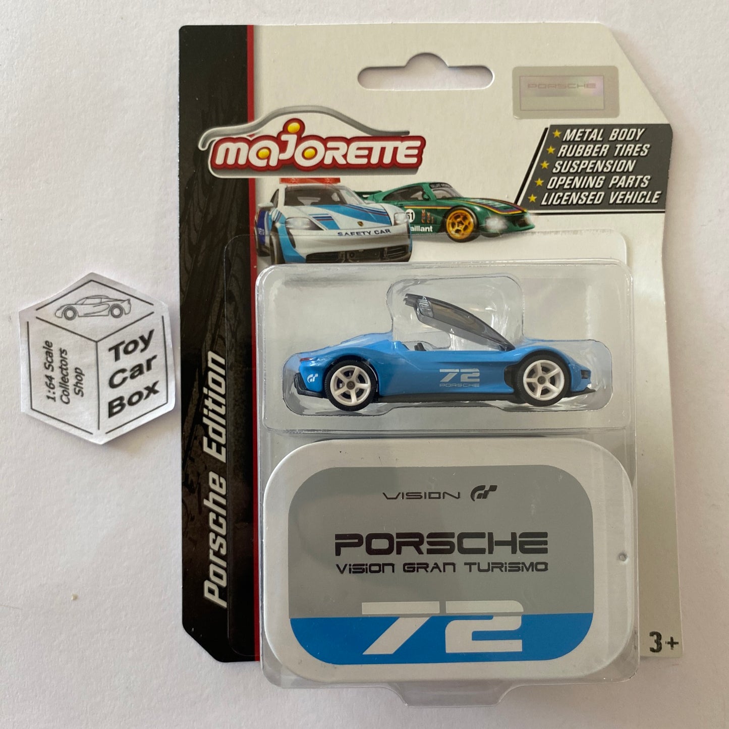 MAJORETTE Porsche Vision Gran Turismo (Blue - 1/64* Deluxe - Collectors Tin) H13