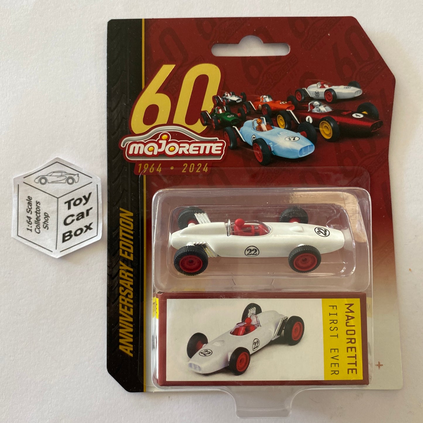 MAJORETTE First Ever Racer (White #22 - 60th Anniversary Car & Box) 1/64* E23