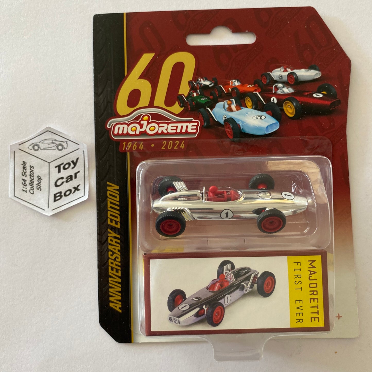 MAJORETTE First Ever Racer (Chrome #1 - 60th Anniversary Car & Box) 1/64* G84