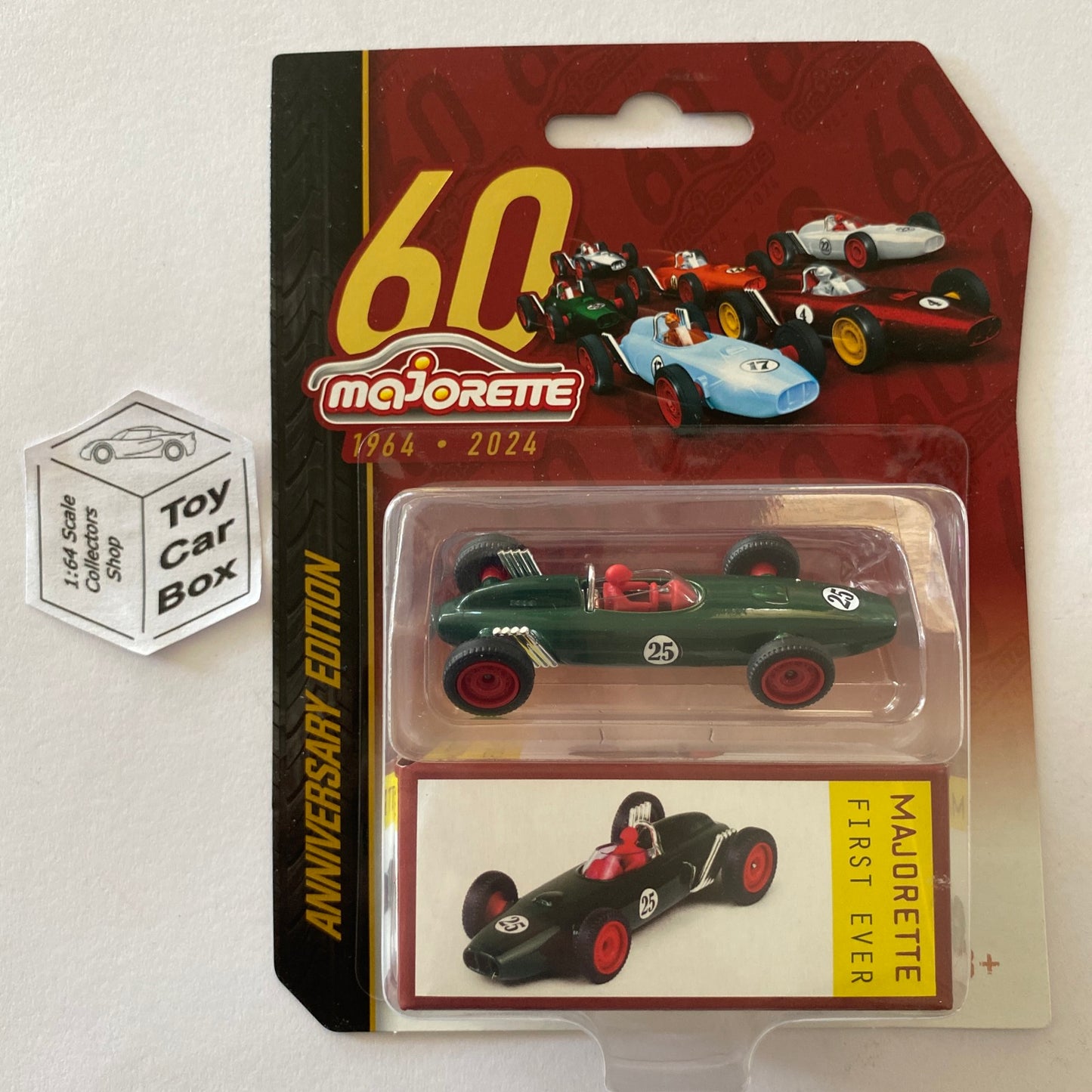 MAJORETTE First Ever Racer (Green #25 - 60th Anniversary Car & Box) 1/64* E23