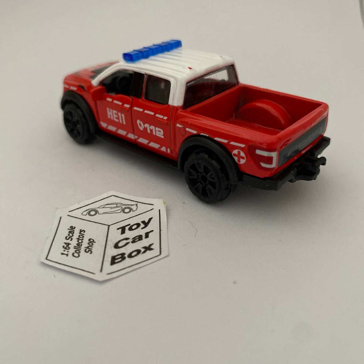 MAJORETTE Loose - Ford F-150 Raptor (Finland / Helsinki Fire) Sold loose from Emergency Gift Set. C46