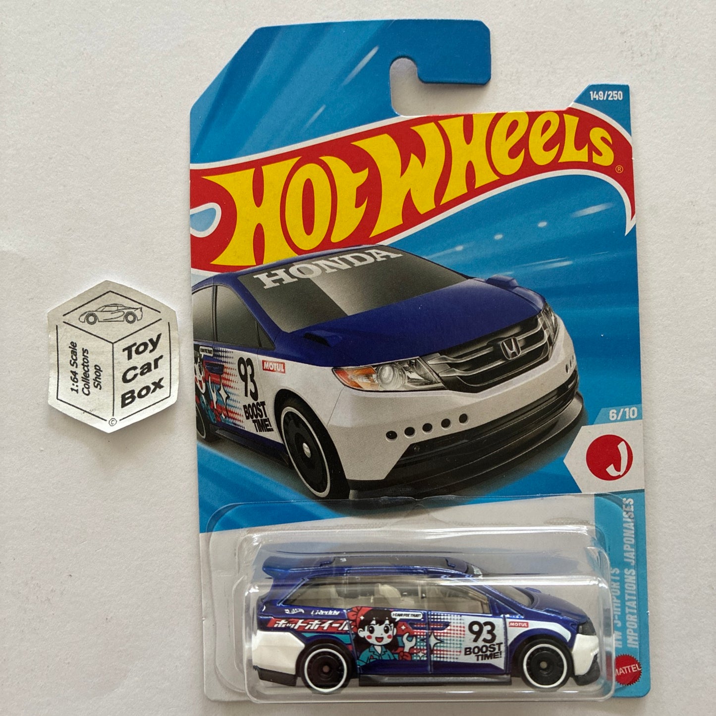 2026 HOT WHEELS #149 Honda Odyssey (Blue #6 J-Imports - Long Card) A80