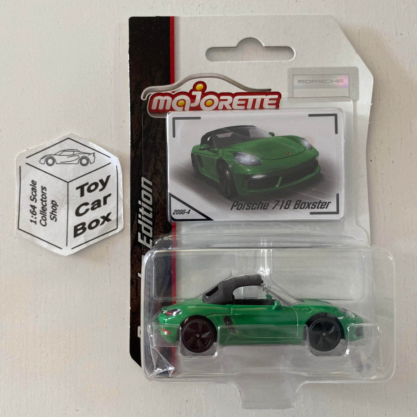 MAJORETTE Porsche 718 Boxster (Green 1/64* Premium Edition - Removable Roof) D72