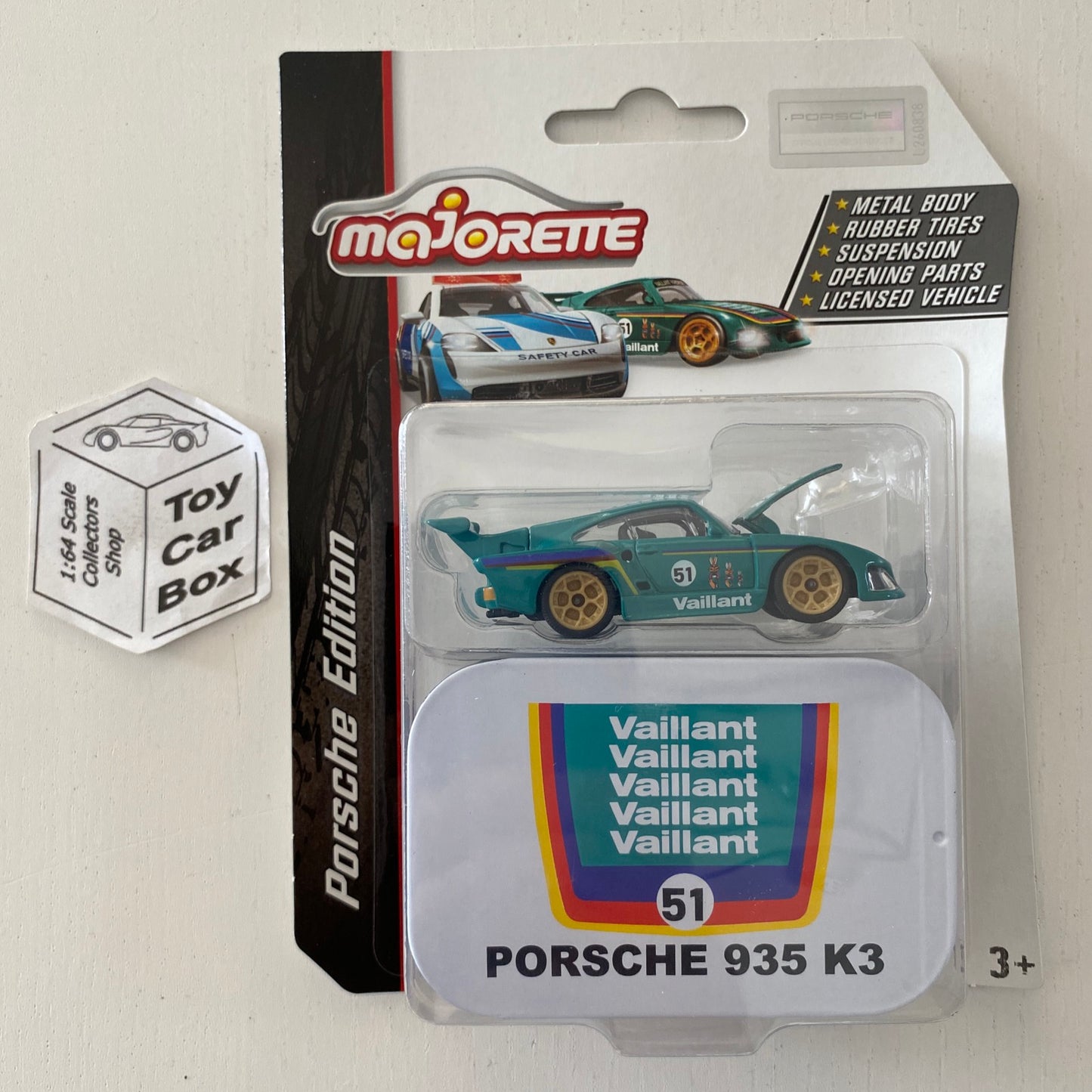 MAJORETTE Porsche 935 K3 (Vaillant Green 1/64* Deluxe - Collectors Tin) H13