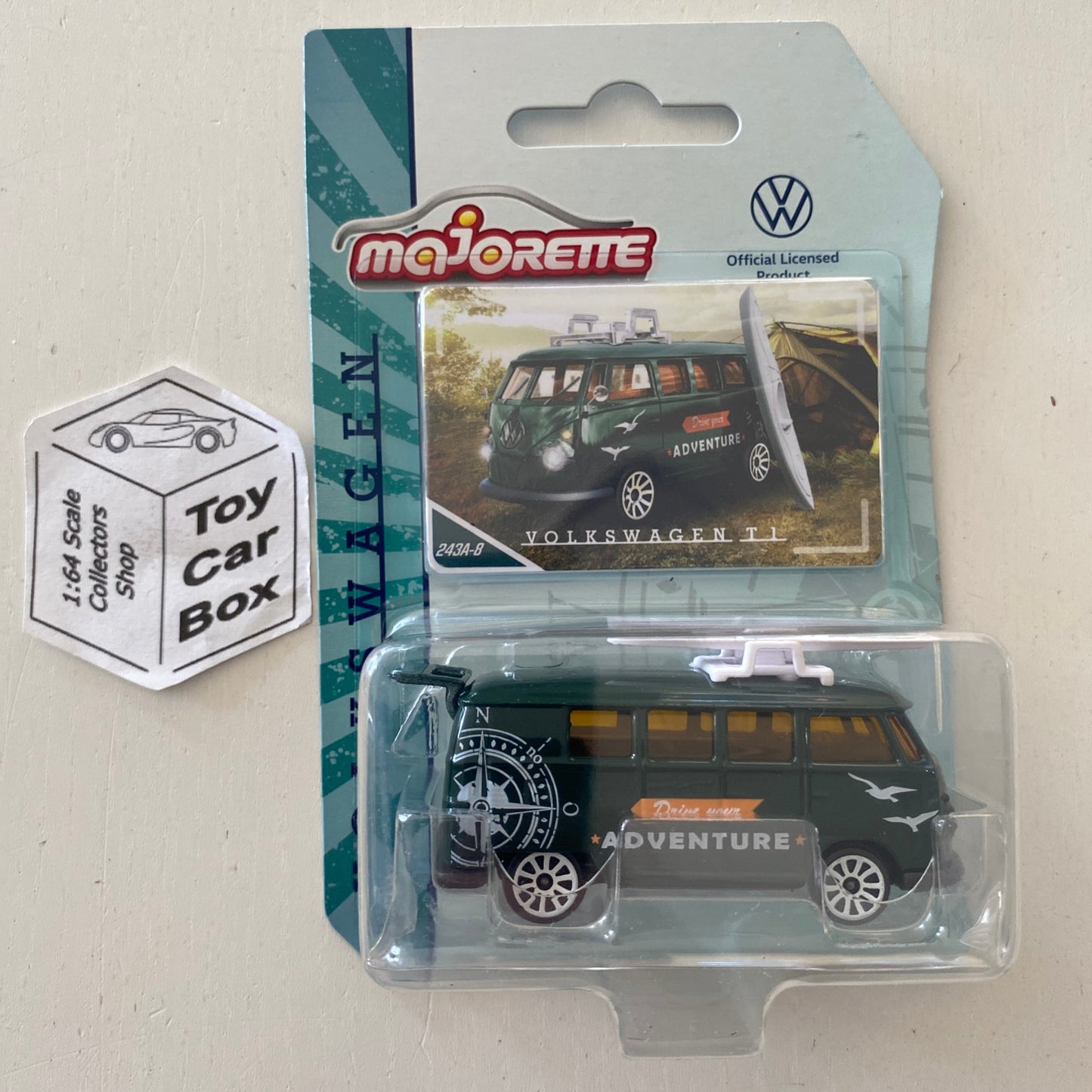 MAJORETTE Volkswagen VW T1 Bus (1/64* Premium Edition - Green -Opening Rear) D72
