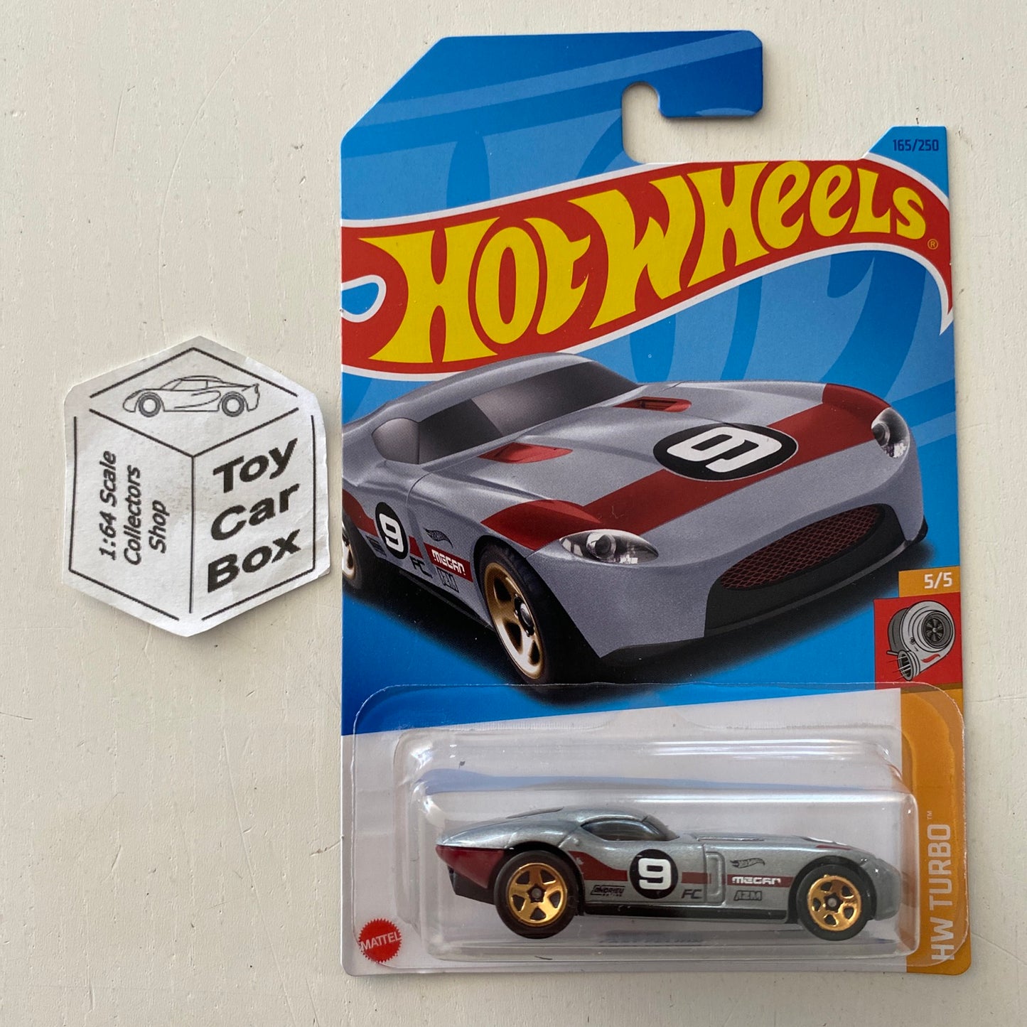 2023 HOT WHEELS #165 - Fast Felon (Silver #5 HW Turbo - Long Card) B00