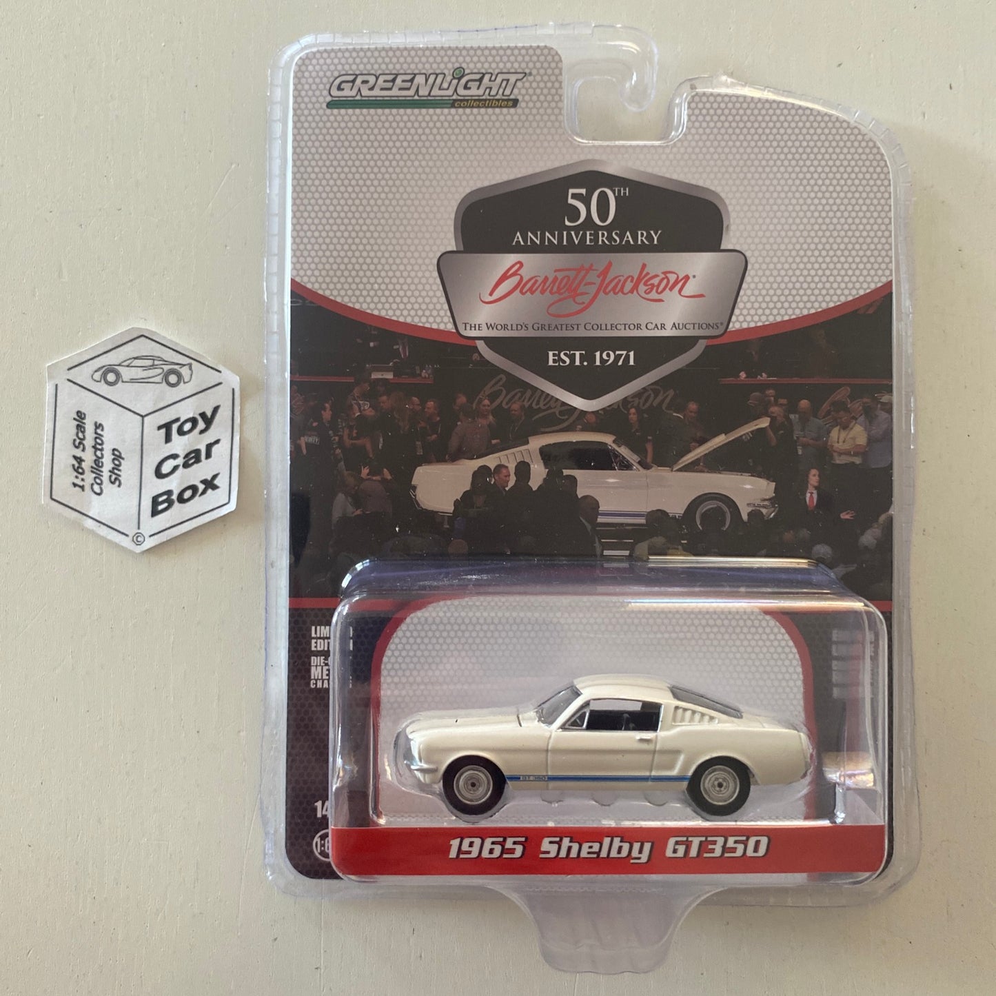 GREENLIGHT - 1965 Shelby Mustang GT350 (White - Barrett Jackson Series 12) J37g