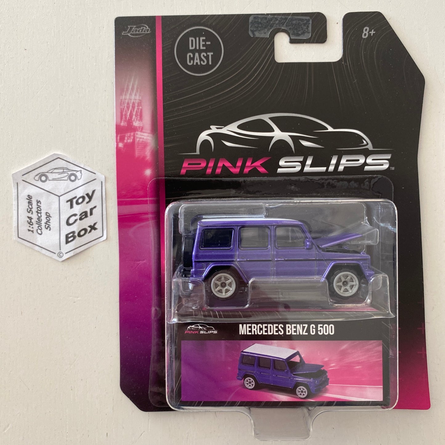 MAJORETTE - Mercedes Benz G500 (Purple - Jada Pink Slips - Opening Hood) E88