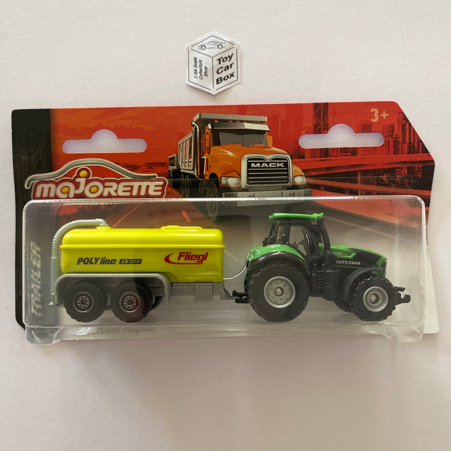 MAJORETTE Trailers - Deutz-Fahr 9340 & Fliegl Polyline Trailer - 1/64* - G69