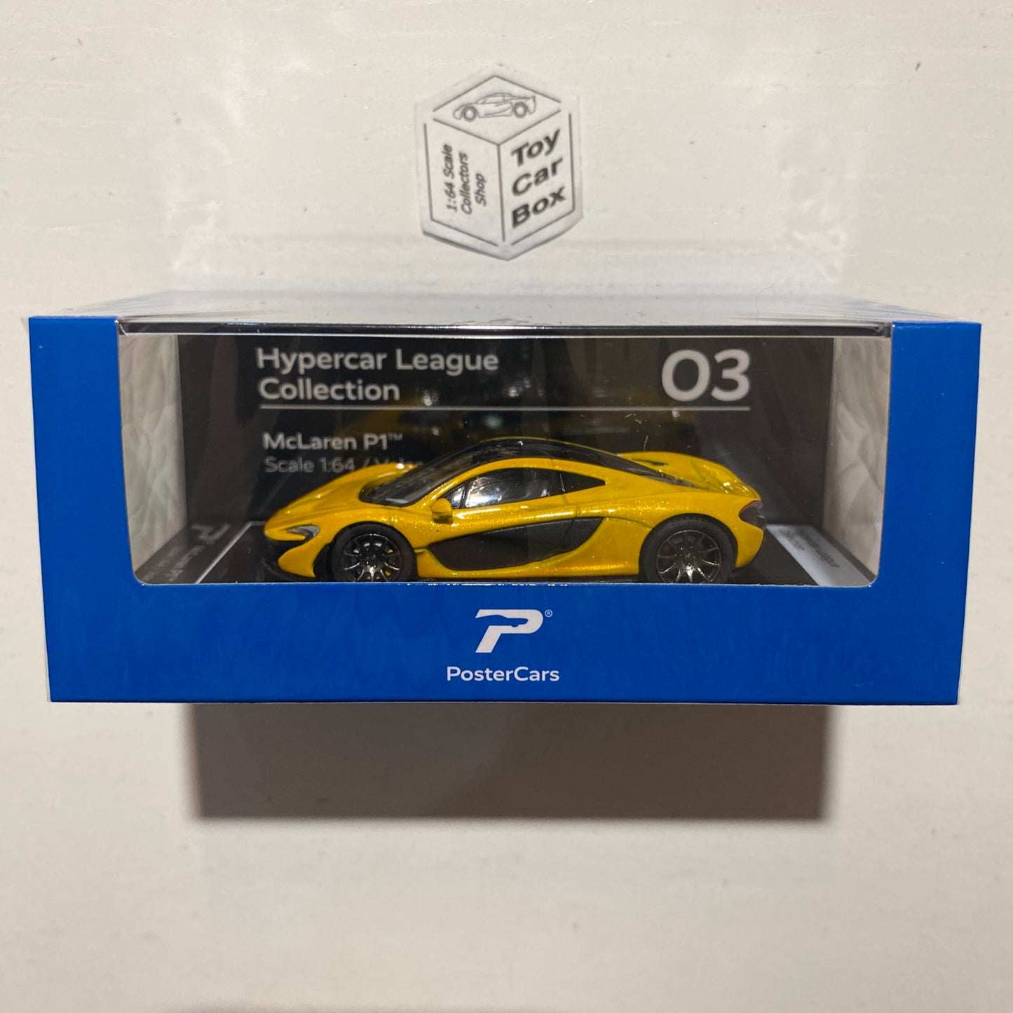 KINTOY POSTER CARS - McLaren P1 (Volcano Yellow - 1/64 Scale Hypercar) H27g