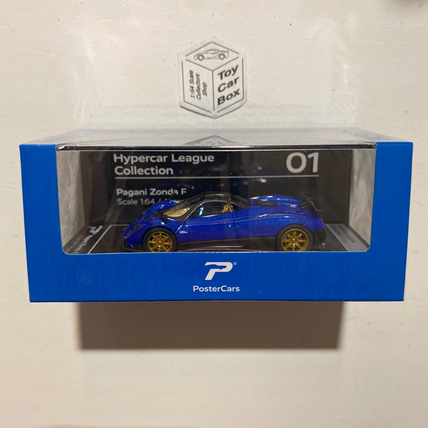 KINTOY POSTER CARS - Pagani Zonda F (Argentina Blue - 1/64 Scale Hypercar) G84g