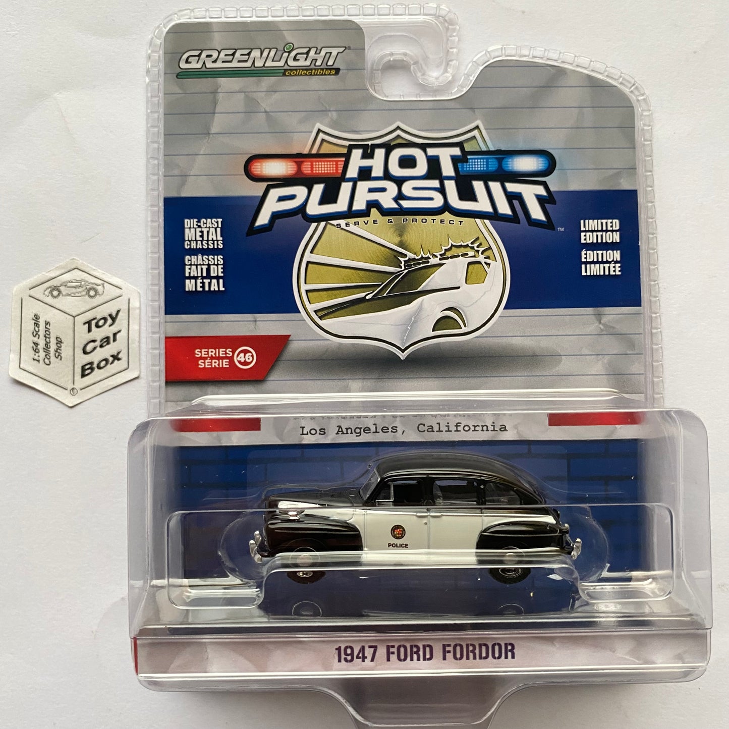 GREENLIGHT - 1947 Ford Fordor (Los Angeles Police - Hot Pursuit S46) J45g