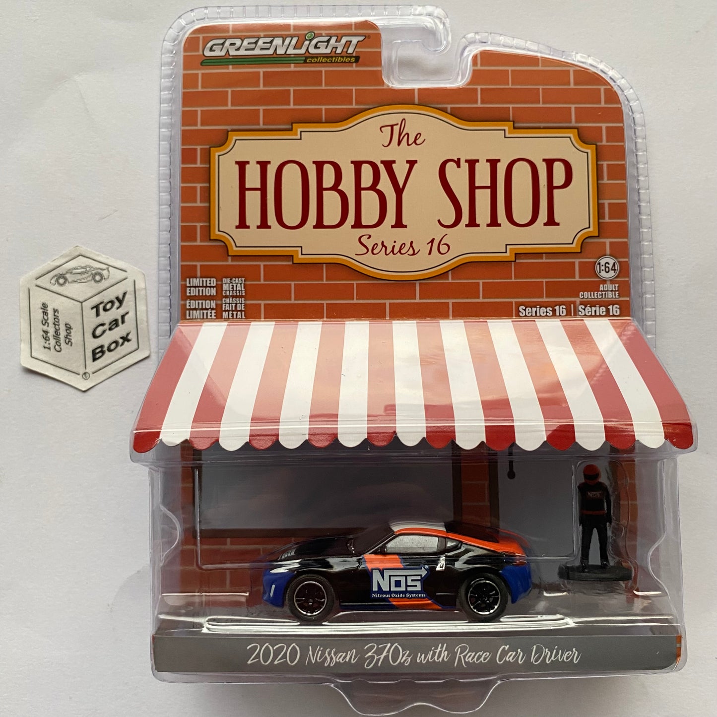 GREENLIGHT - 2020 Nissan 370Z (‘NOS’ Black - Hobby Shop Series 16) J45g