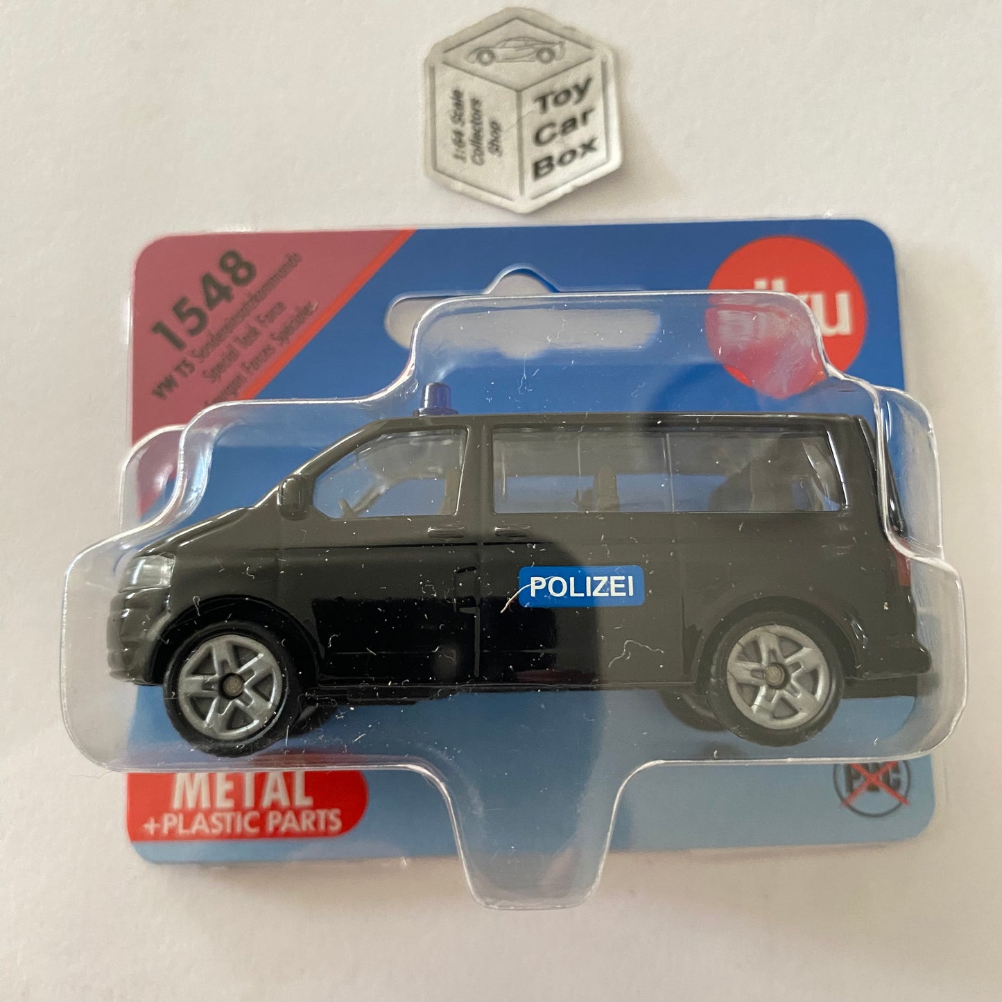 SIKU #1548 - Volkswagen VW T5 Multivan (Black ‘Polizei’ - 3” Scale Model) E86