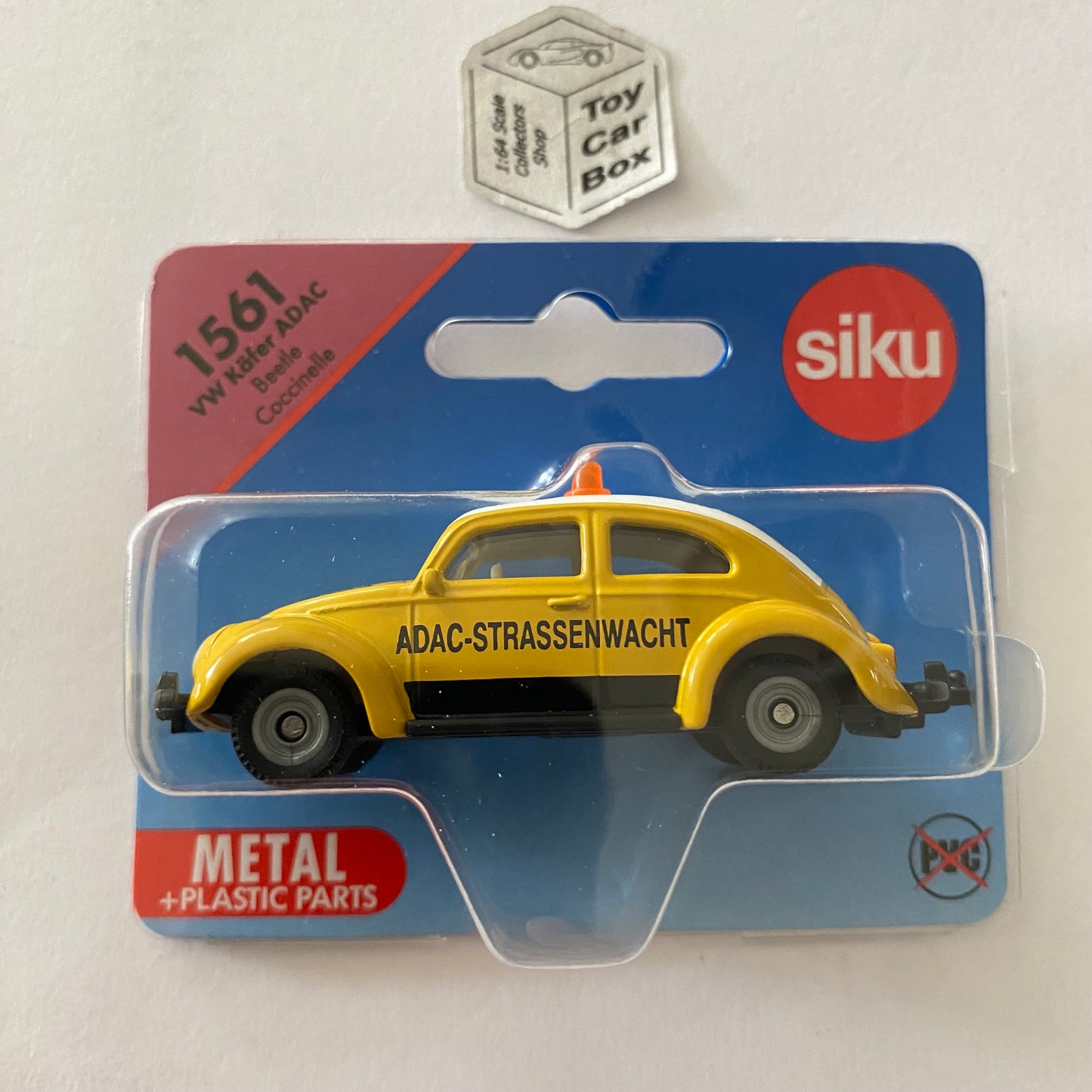 SIKU #1561 - Volkswagen VW Classic Kafer Beetle (ADAC - 3” Scale Model) E86