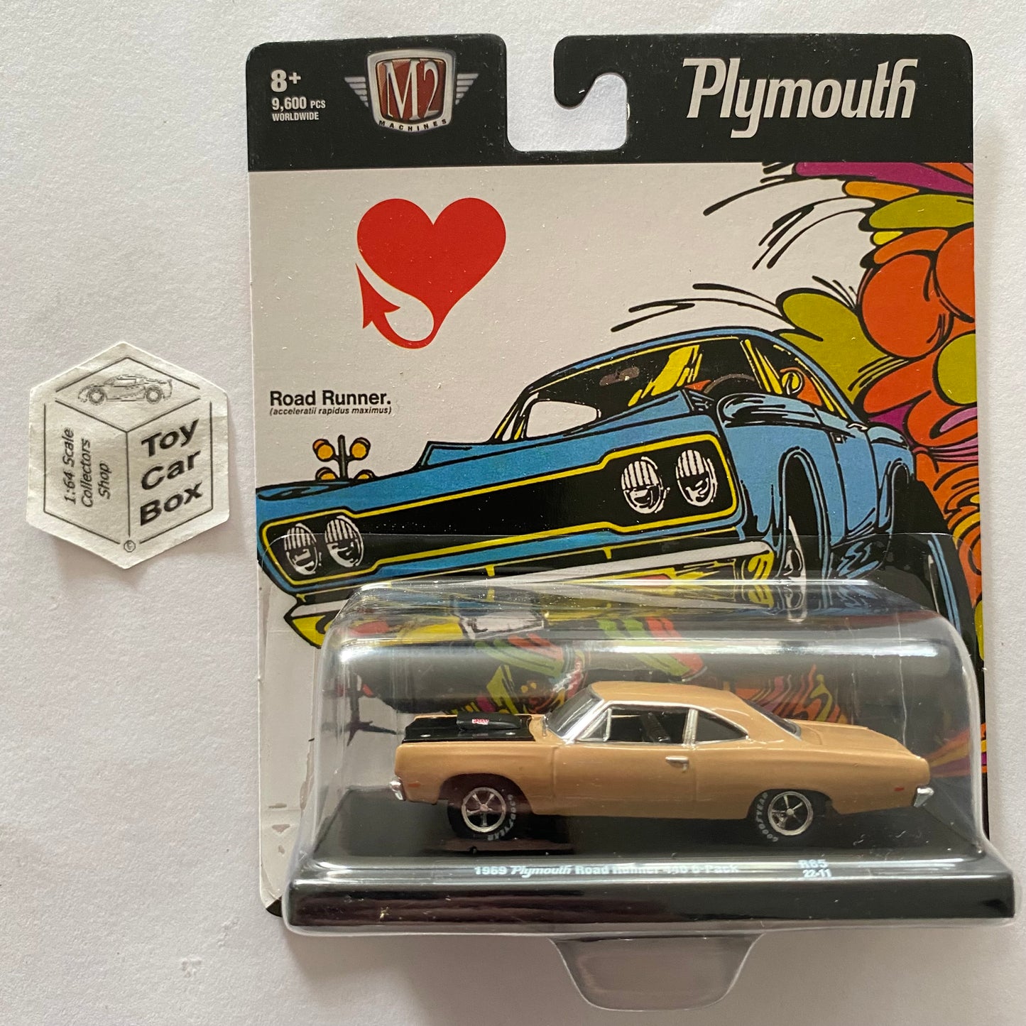 M2 MACHINES - 1969 Plymouth Road Runner 440 6-pack (Auto-Drivers R85- 1:64) L92g