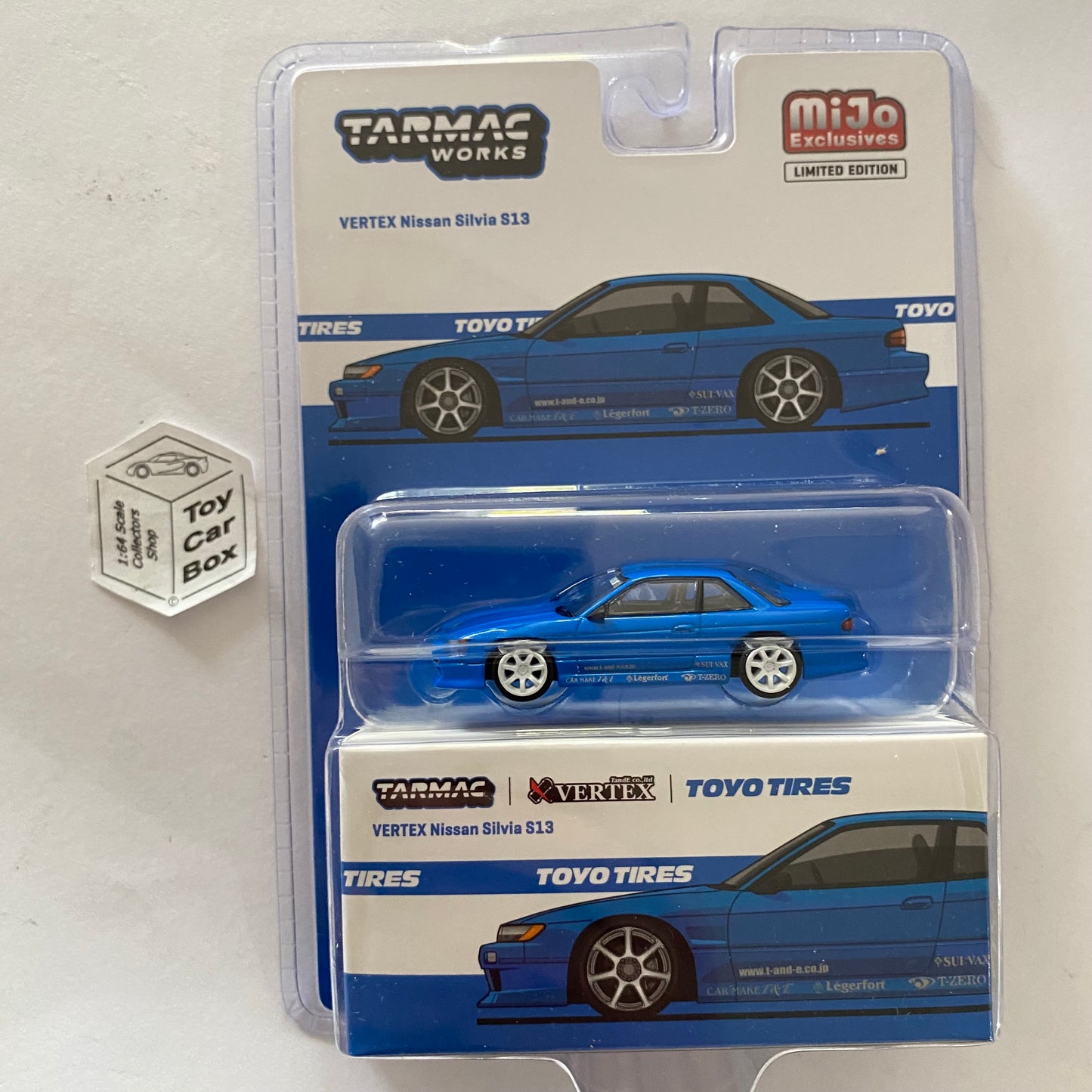 TARMAC - Vertex Nissan Silvia S13 (Blue - 1/64 - Mijo Limited Edition) R57g