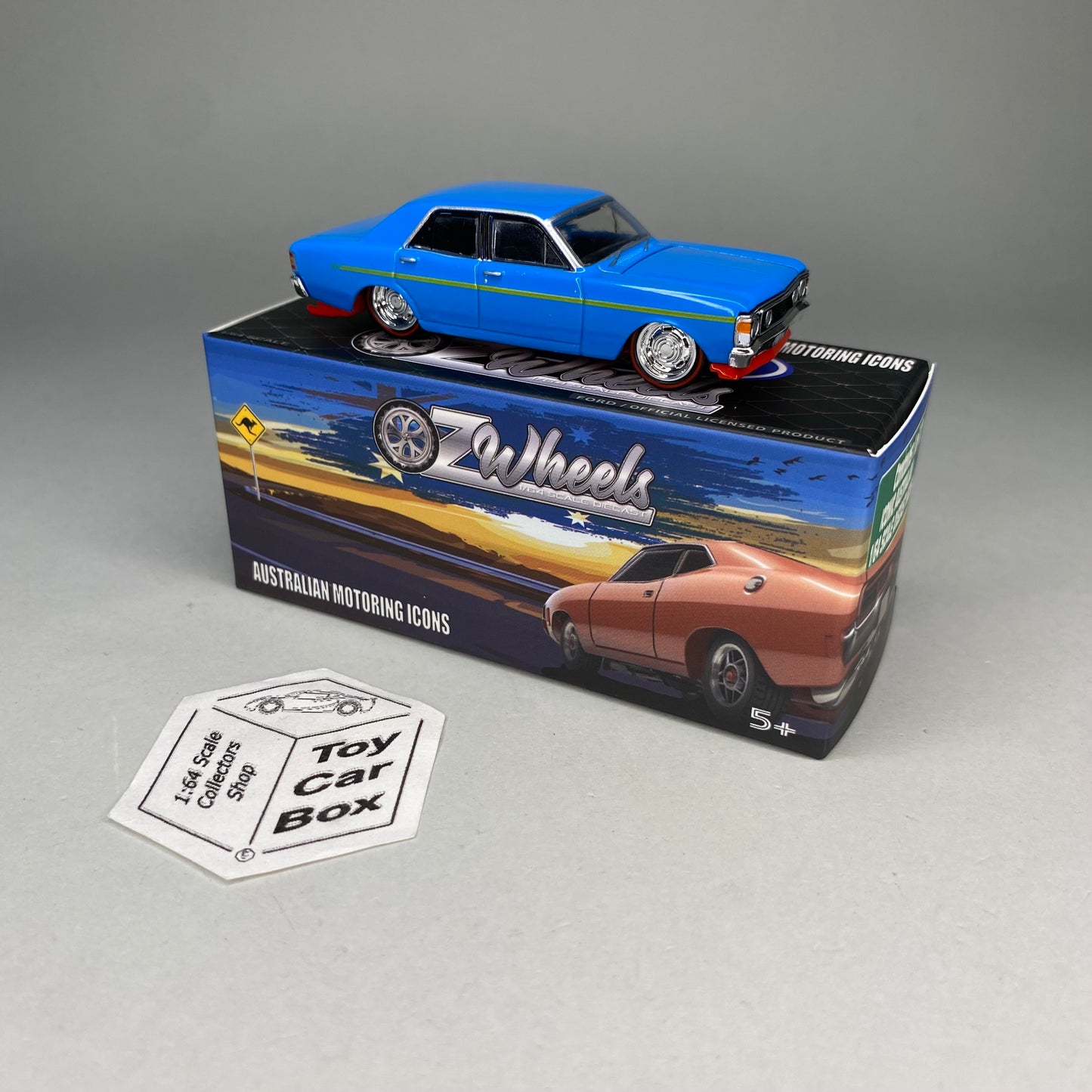 OZ WHEELS Red Bellies - Ford Falcon XW GTHO Sedan (Blue FSD Chase - 1:64*) F55