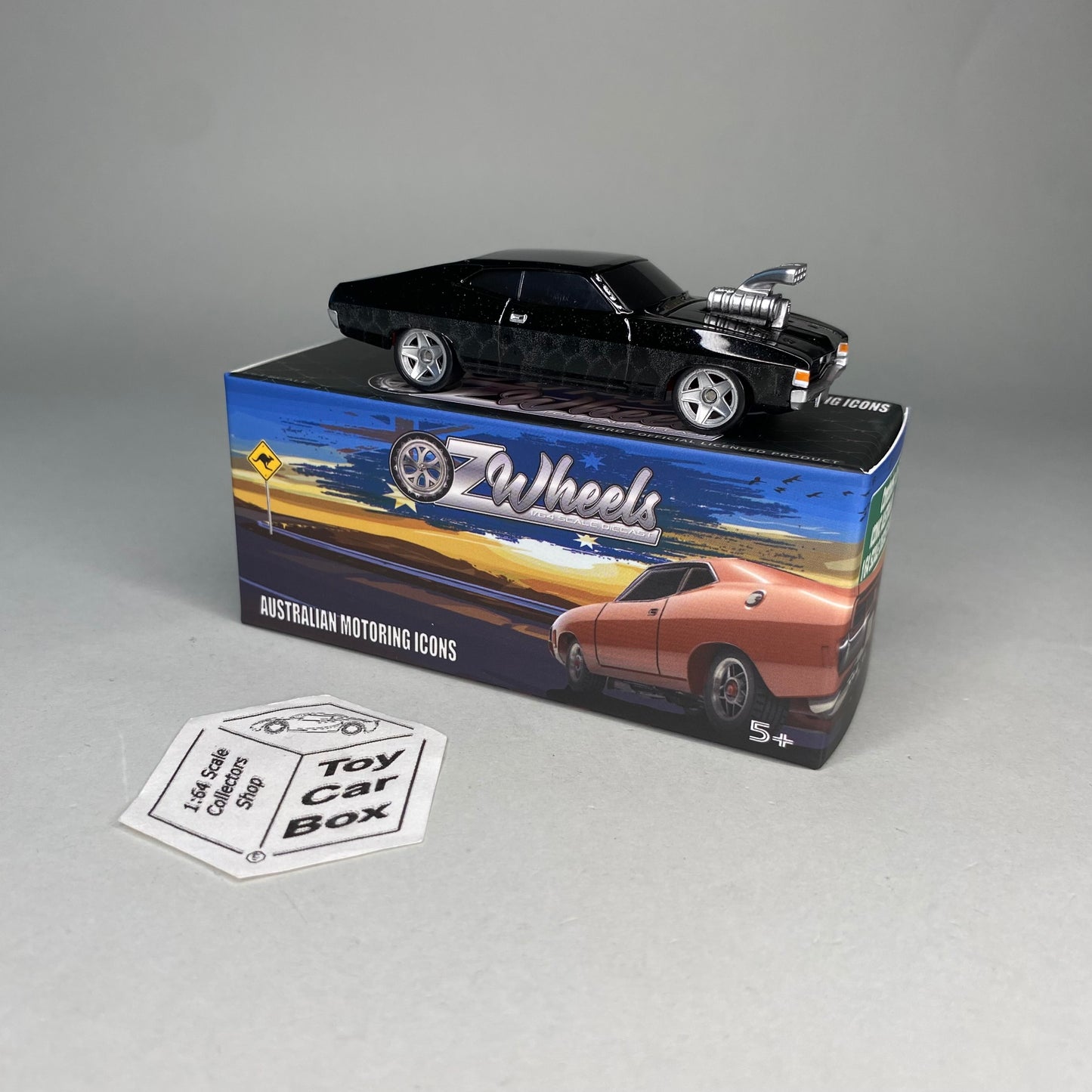 OZ WHEELS Red Bellies - Ford Falcon XA Coupe (Black - 1:64* Clutch 1) F55
