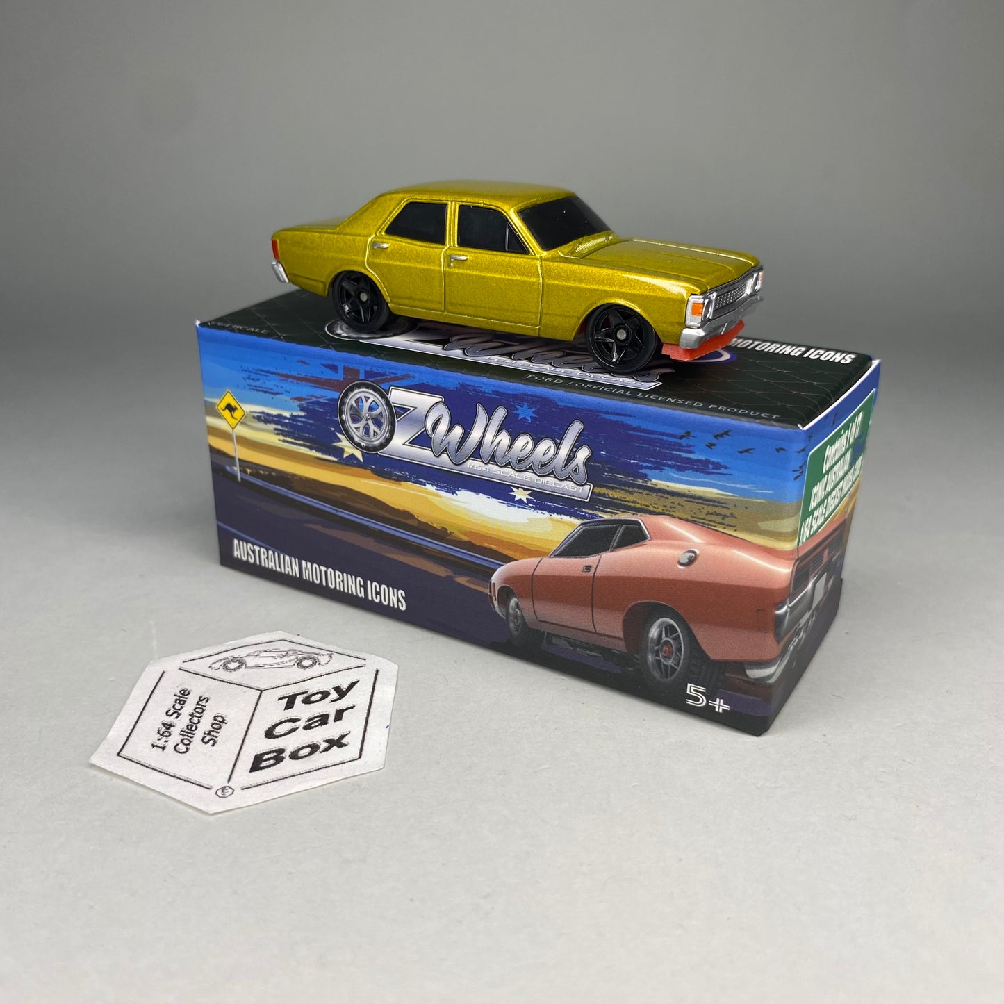 OZ WHEELS Red Bellies - Ford Falcon XW Sedan (Metallic Gold- 1:64* Clutch 1) F55