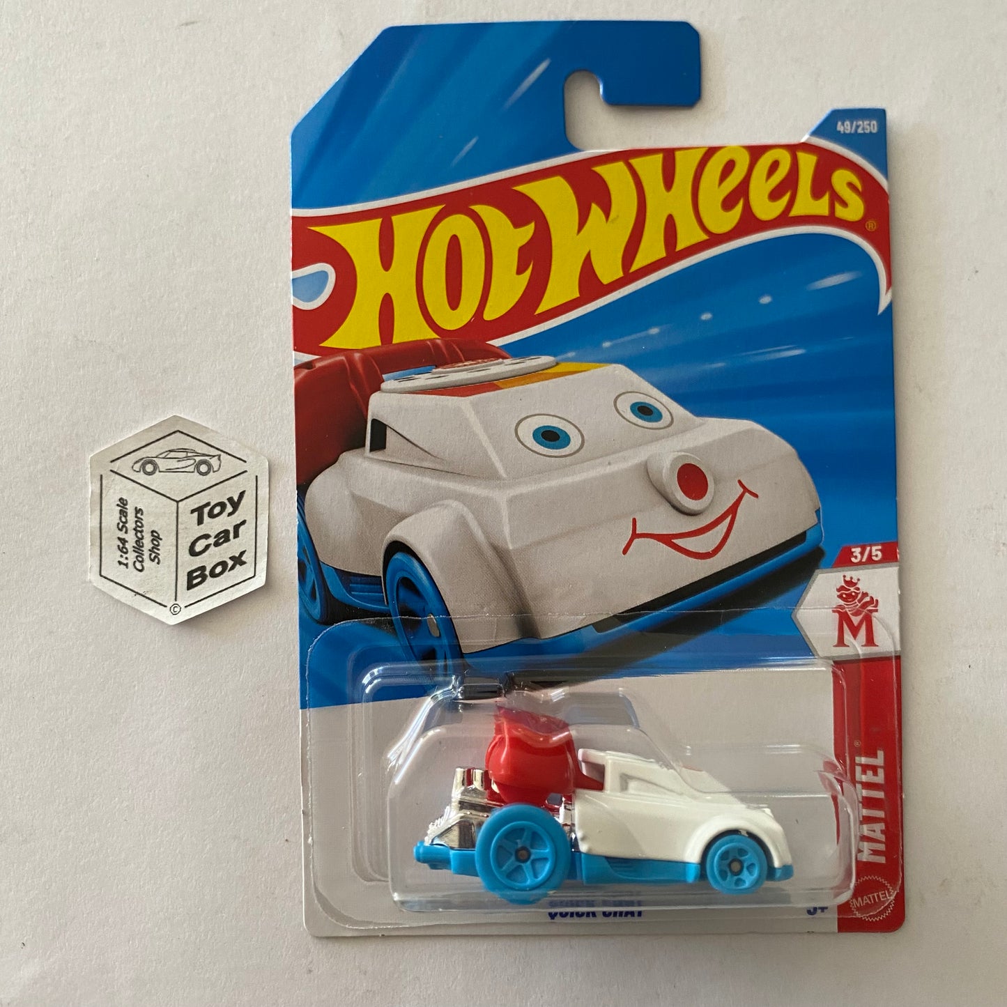 2026 HOT WHEELS #49 - Quick Chat (White #3 Mattel Series - Long Card) A00