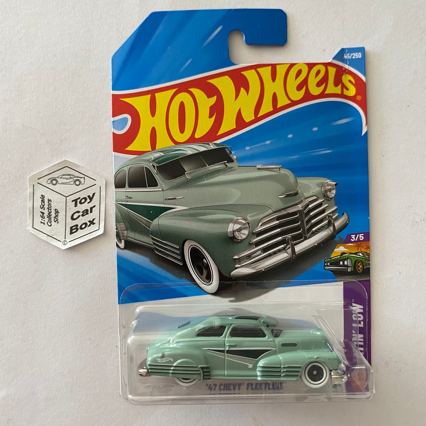 2026 HOT WHEELS #45 - ‘47 Chevy Fleetline (Green #3 Layin’ Low - Long Card) Z90