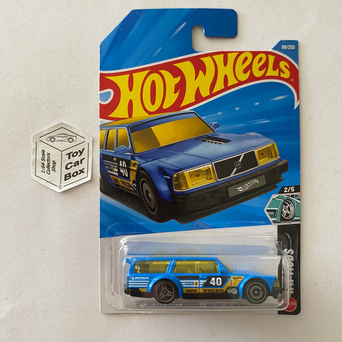 2026 HOT WHEELS #69 - Volvo 240 Drift Wagon (Blue #2 HW Mods - Long Card) A80
