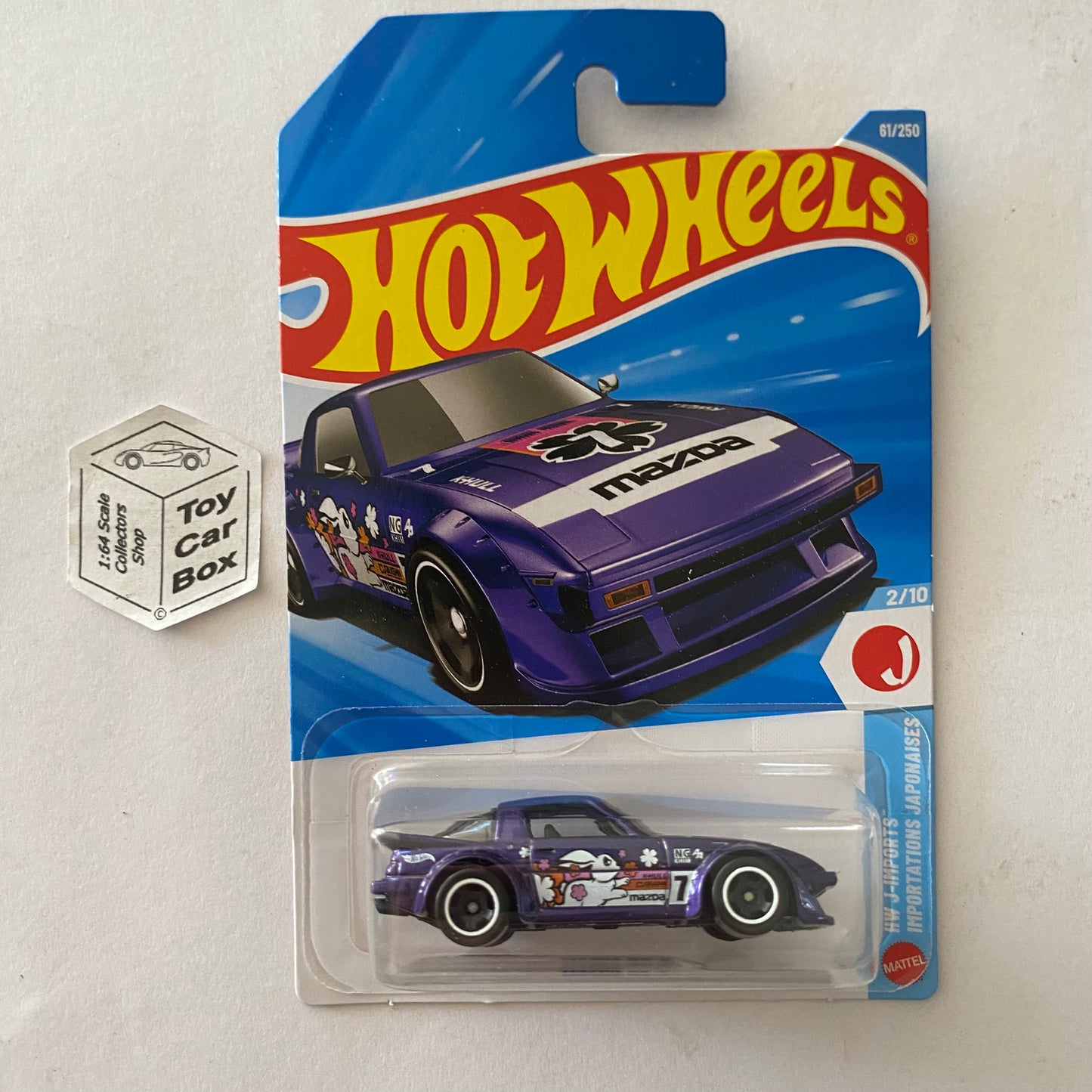 2026 HOT WHEELS #61 - Mazda RX-7 (Purple #2 HW J-Imports - Long Card) B00