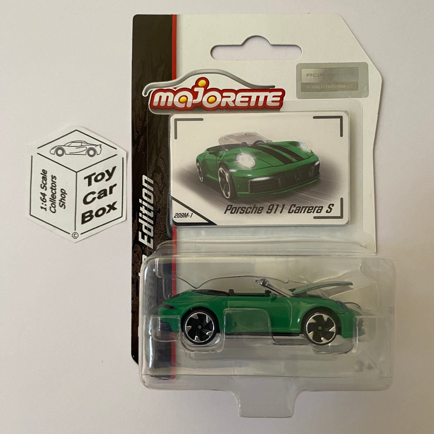 MAJORETTE Porsche 911 Carrera S Convertible (1/64* Premium Edition - Green) E27