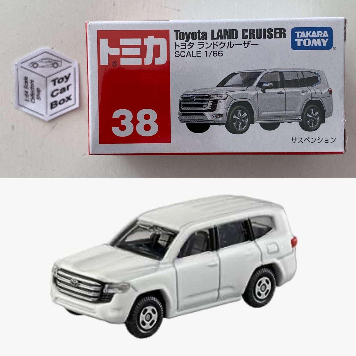 TOMICA Regular #38 - Toyota Land Cruiser J300 (White - 1/60 Scale - Boxed) F00