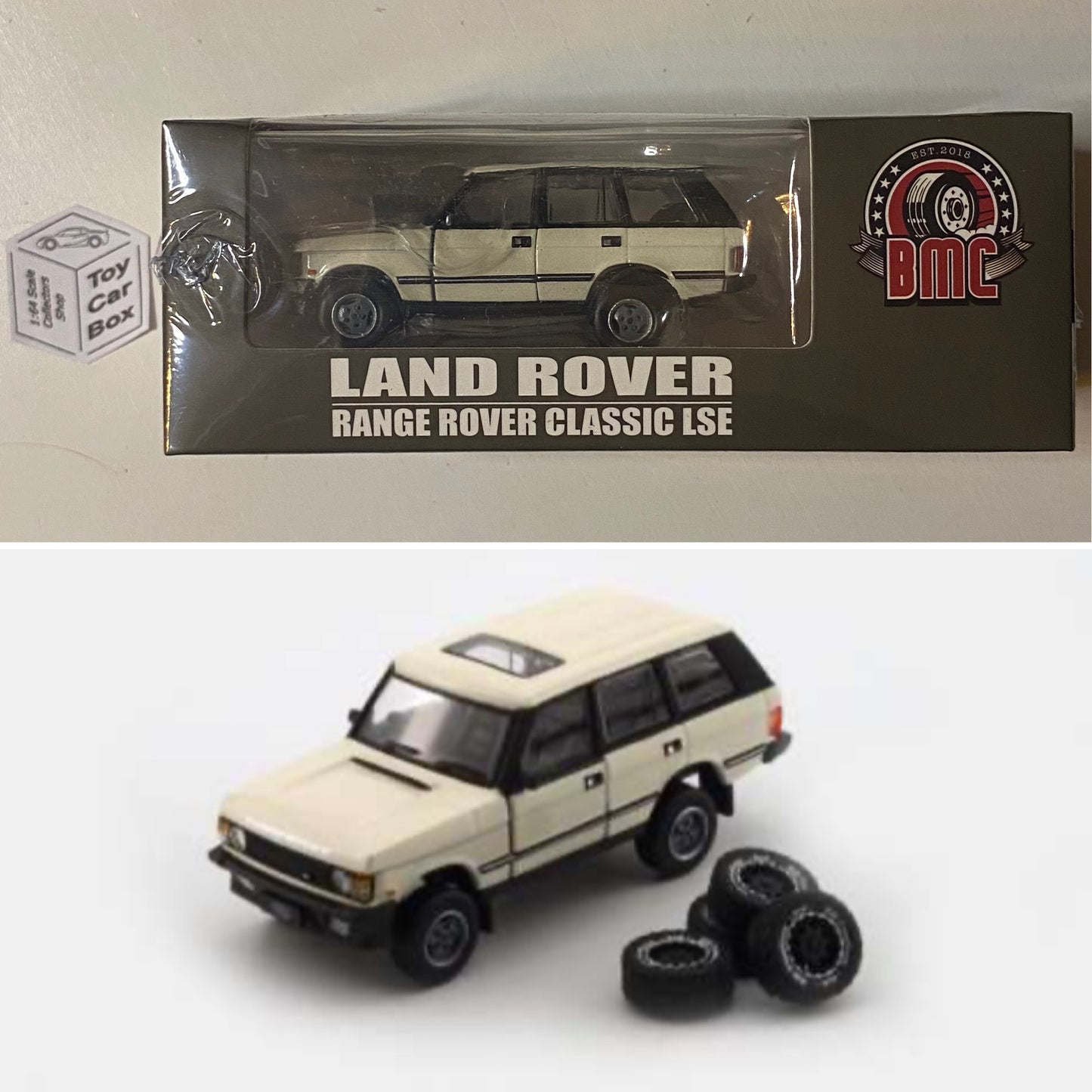BM CREATIONS - 1992 Range Rover Classic LSE (1:64 Scale - White - RHD) N75g