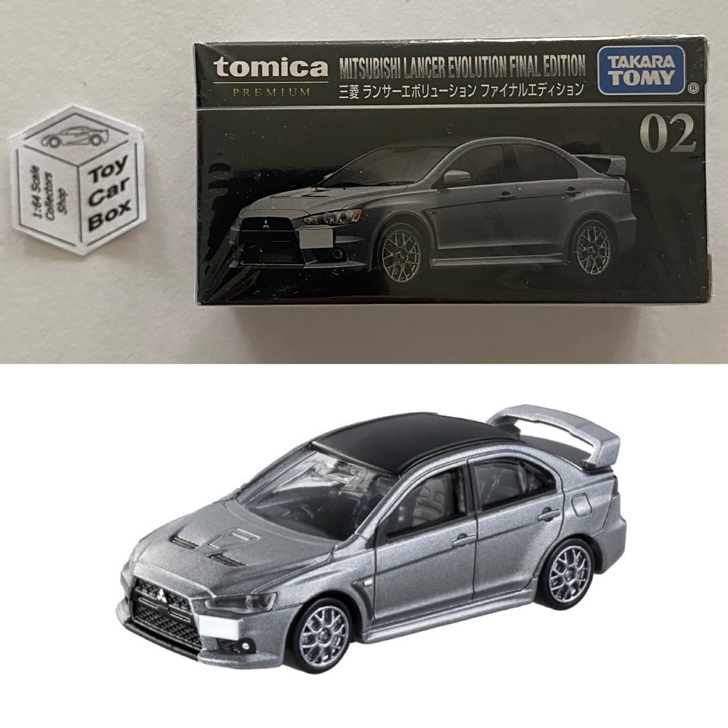 TOMICA Premium #2 - Mitsubishi Lancer Evo X Final Edition (Grey - Boxed) J00