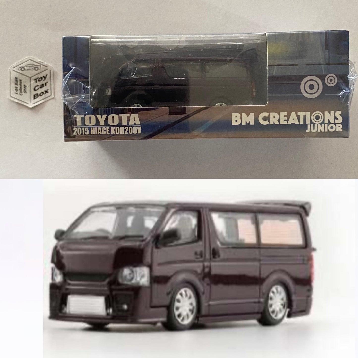 BM CREATIONS - Toyota Hiace - 2015 (1:64 Scale - Dark Purple - RHD) N75g
