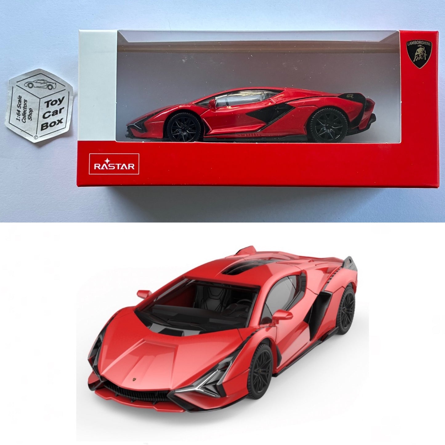 RASTAR 1/43 - Lamborghini Sian FKP37 (Red - Unopened Boxed) D55g