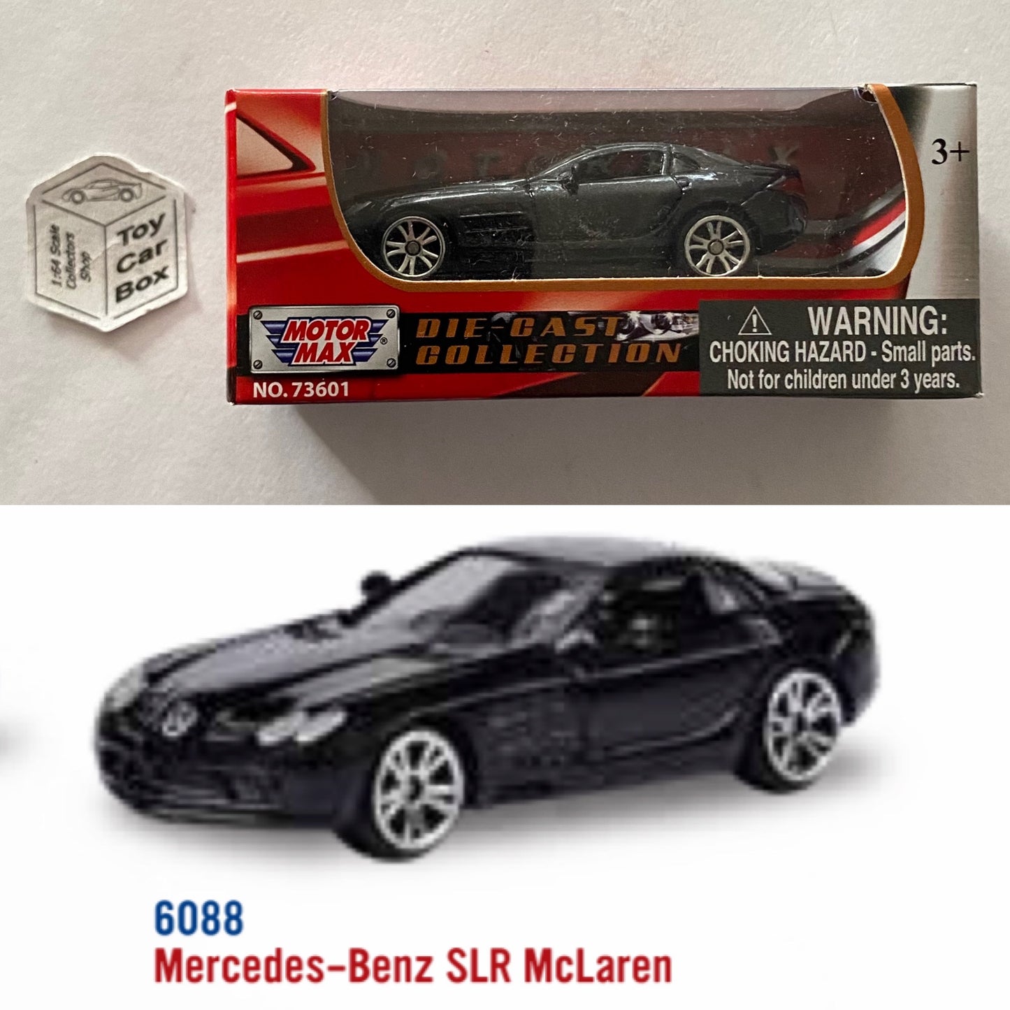 MOTORMAX - Mercedes-Benz SLR McLaren (Black - 3” Series / 1:64* - Boxed) B48g