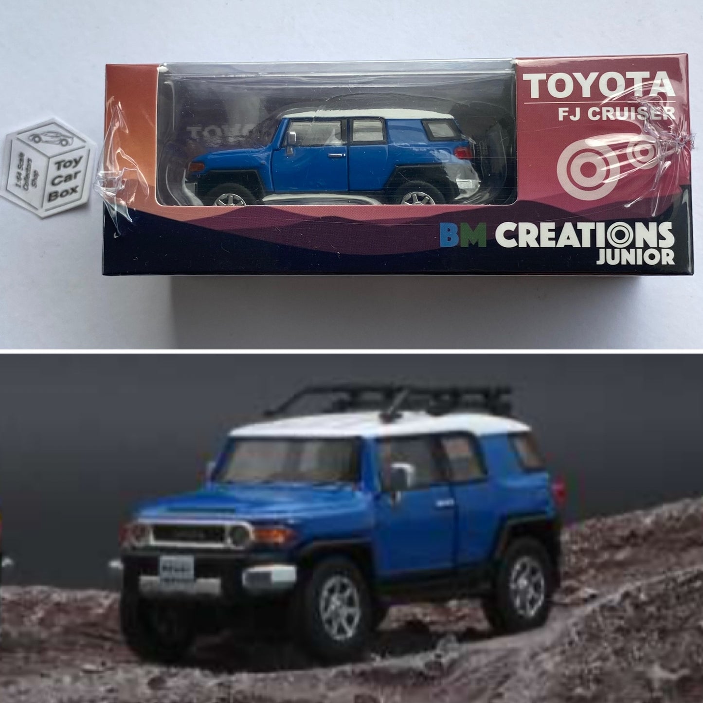 BM CREATIONS - Toyota FJ Cruiser (1:64 Scale - Blue - RHD) N75g