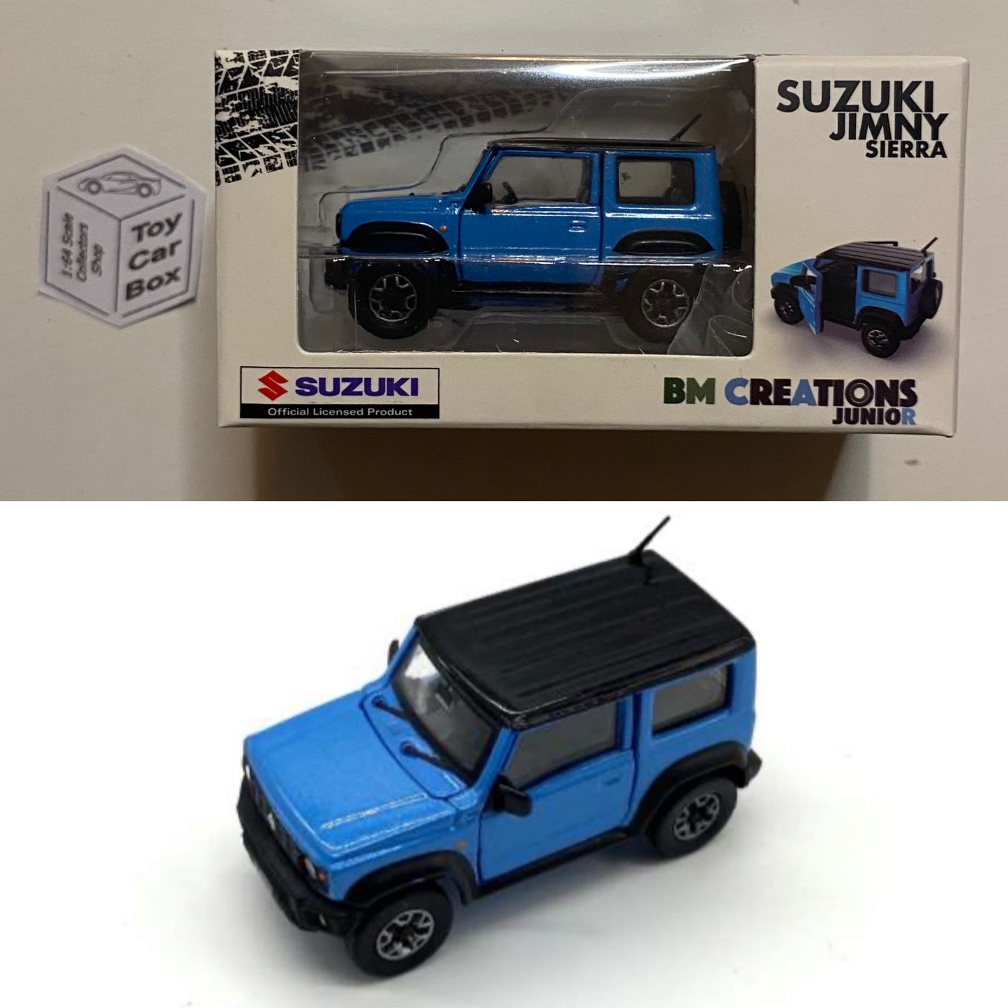 BM CREATIONS - Suzuki Jimny Sierra JB74 (1:64 Scale - Brisk Blue - RHD) Og