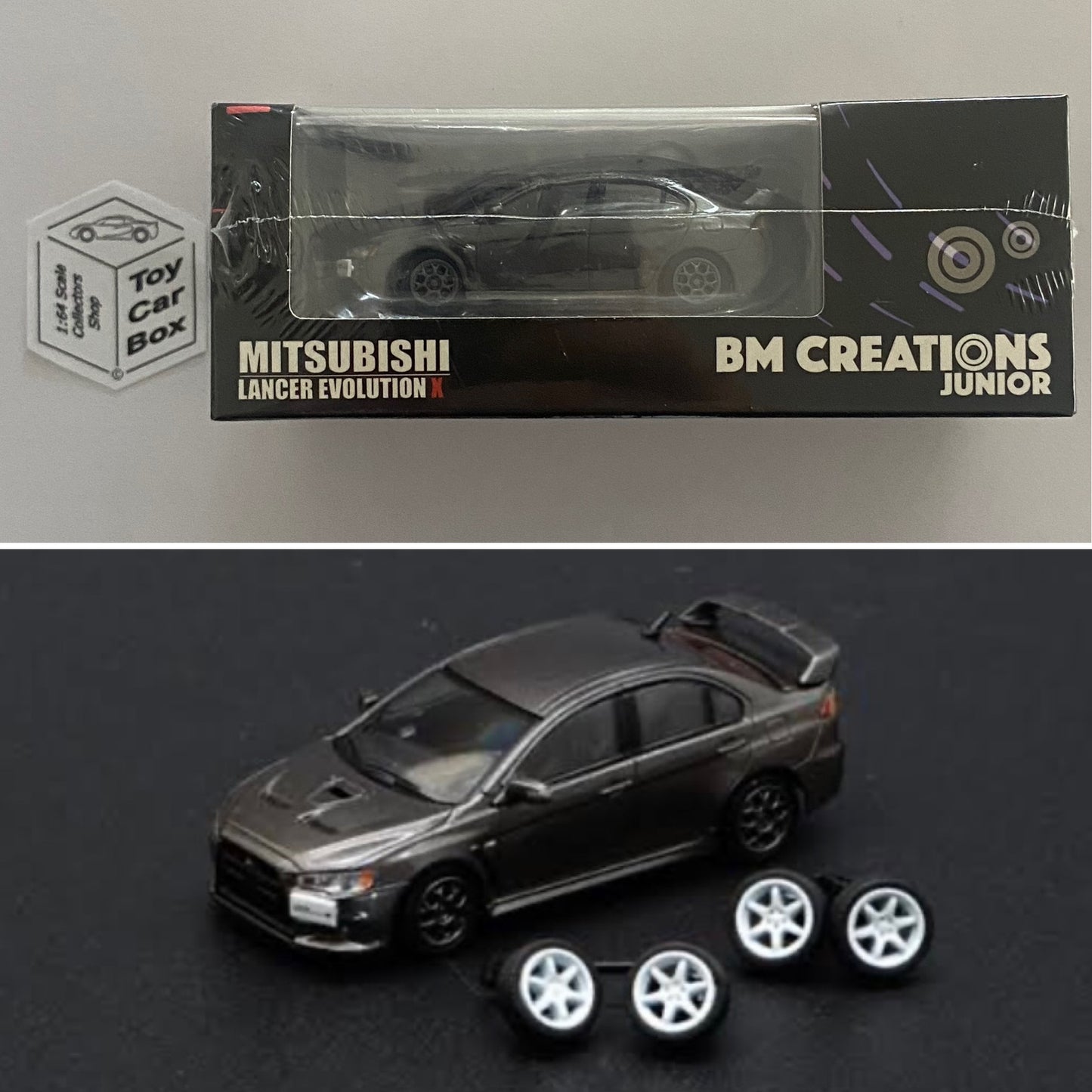 BM CREATIONS - Mitsubishi Lancer Evolution X (1:64 Scale - Grey - RHD) Og
